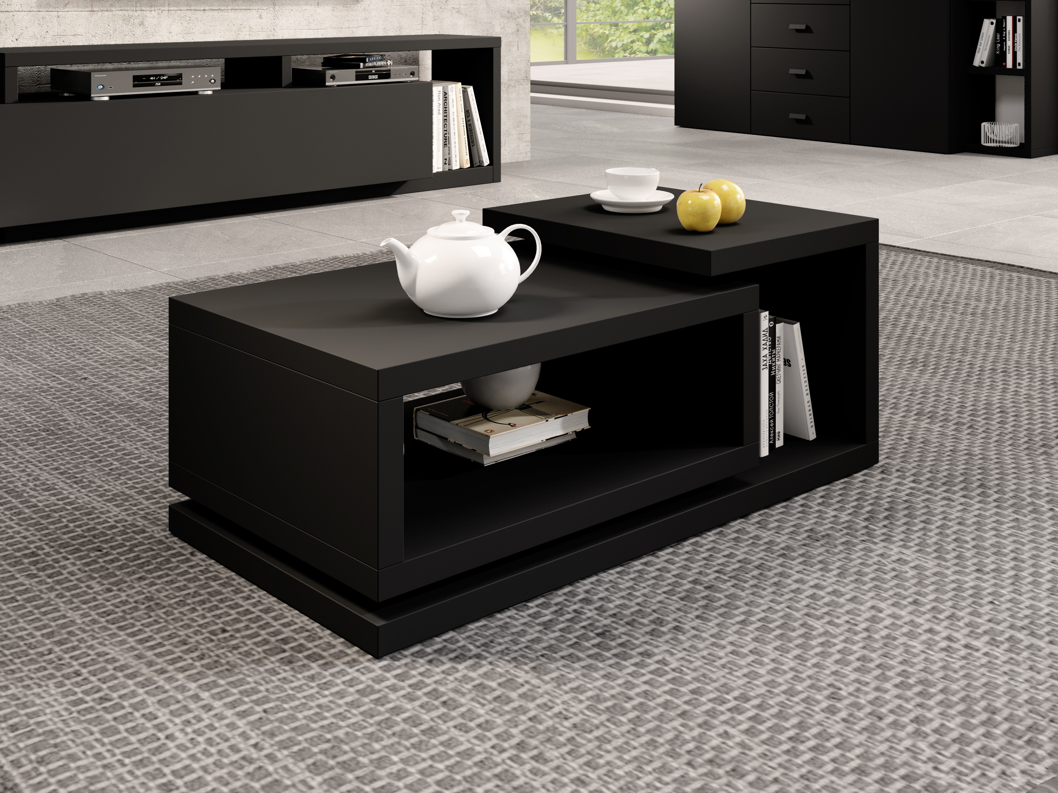 Sofabord Lutiva 104 (Mat sort)