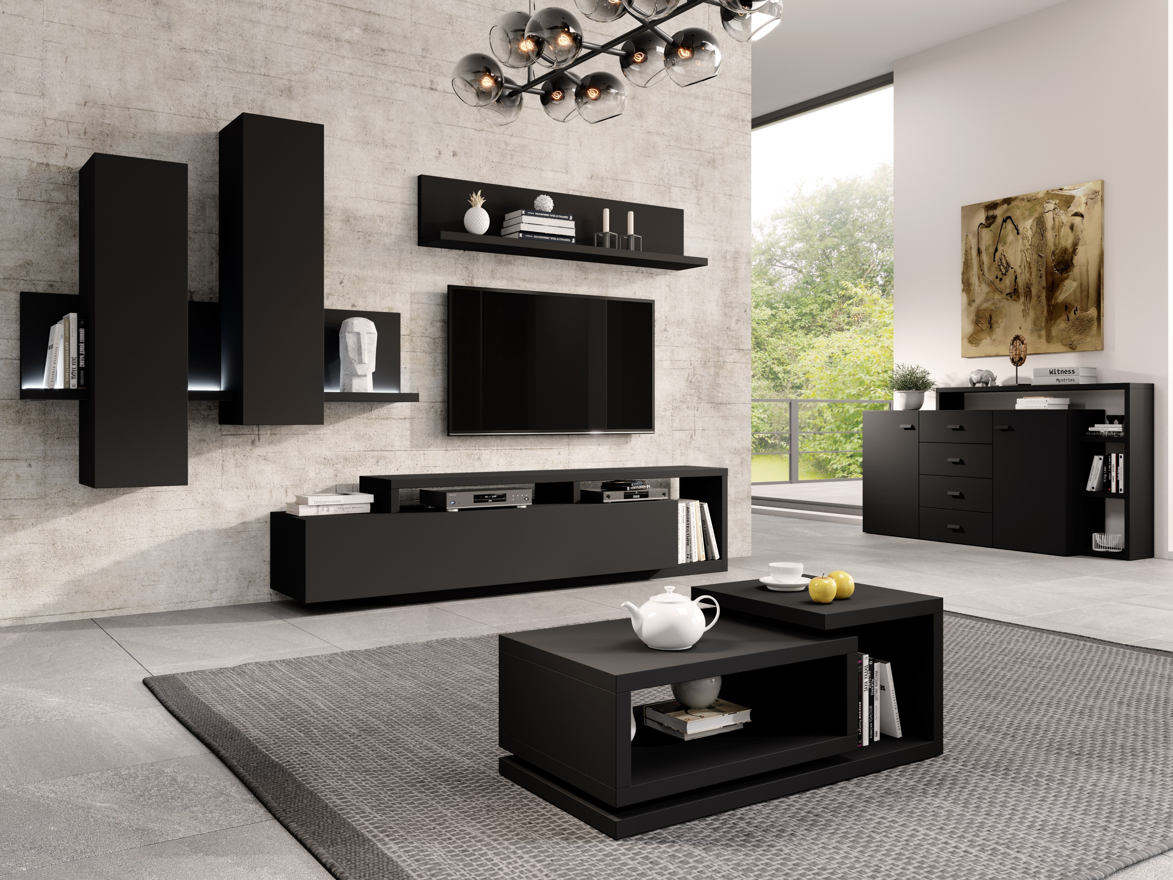 Sofabord Lutiva 104 (Mat sort)