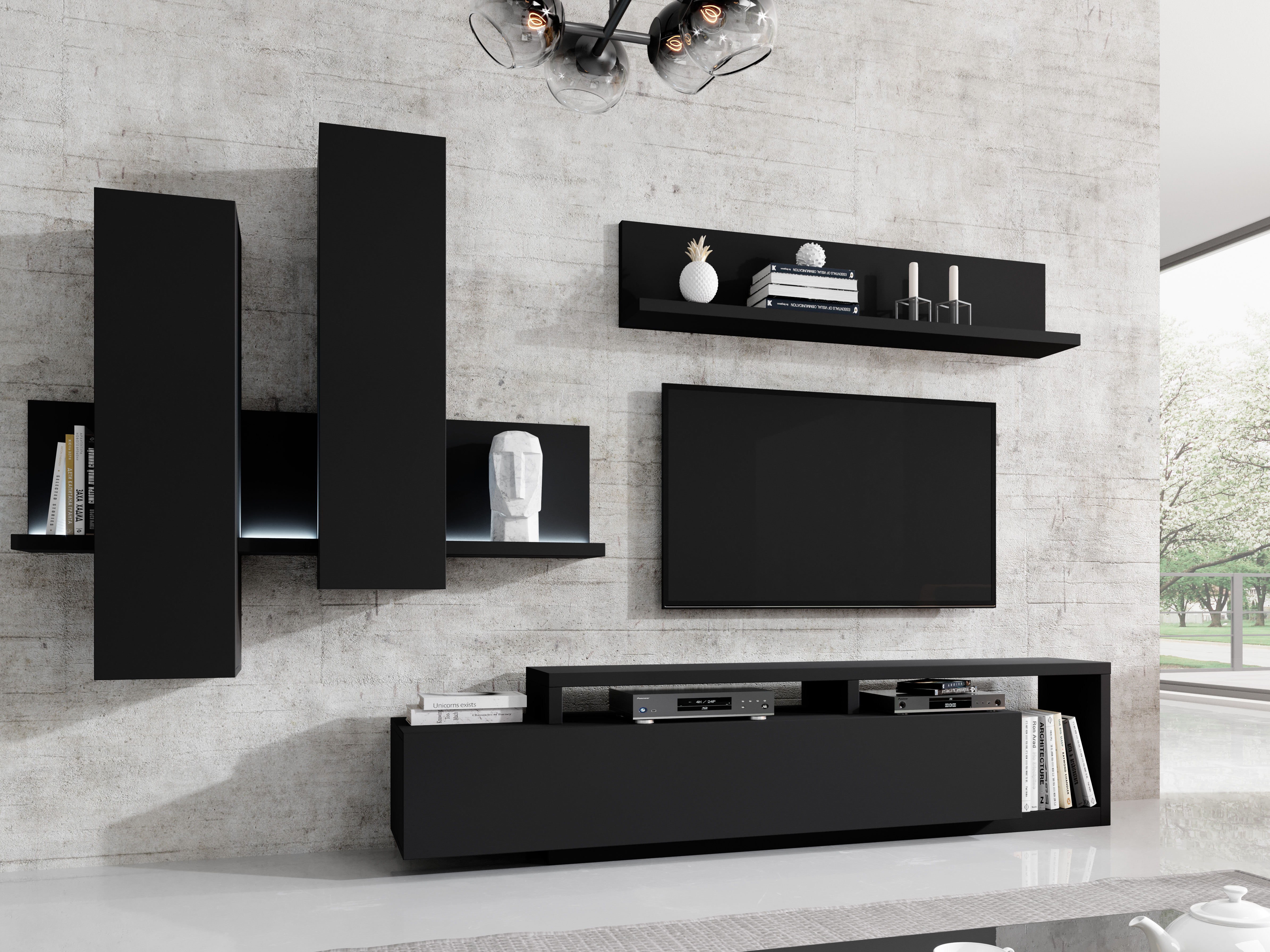 TV-bord Lutiva 103 (Mat sort)