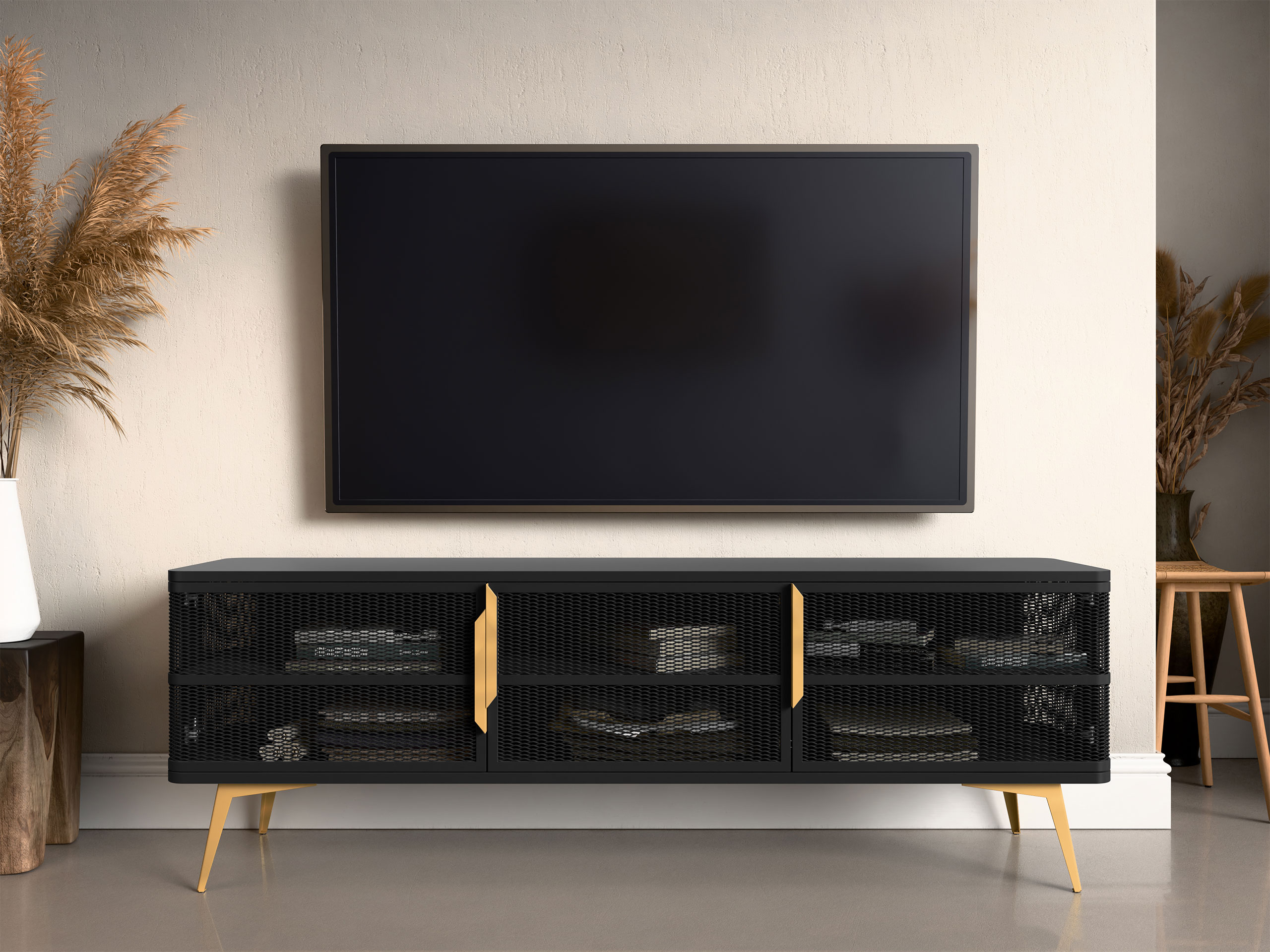 TV-bord Camfelo 102 (Sort)