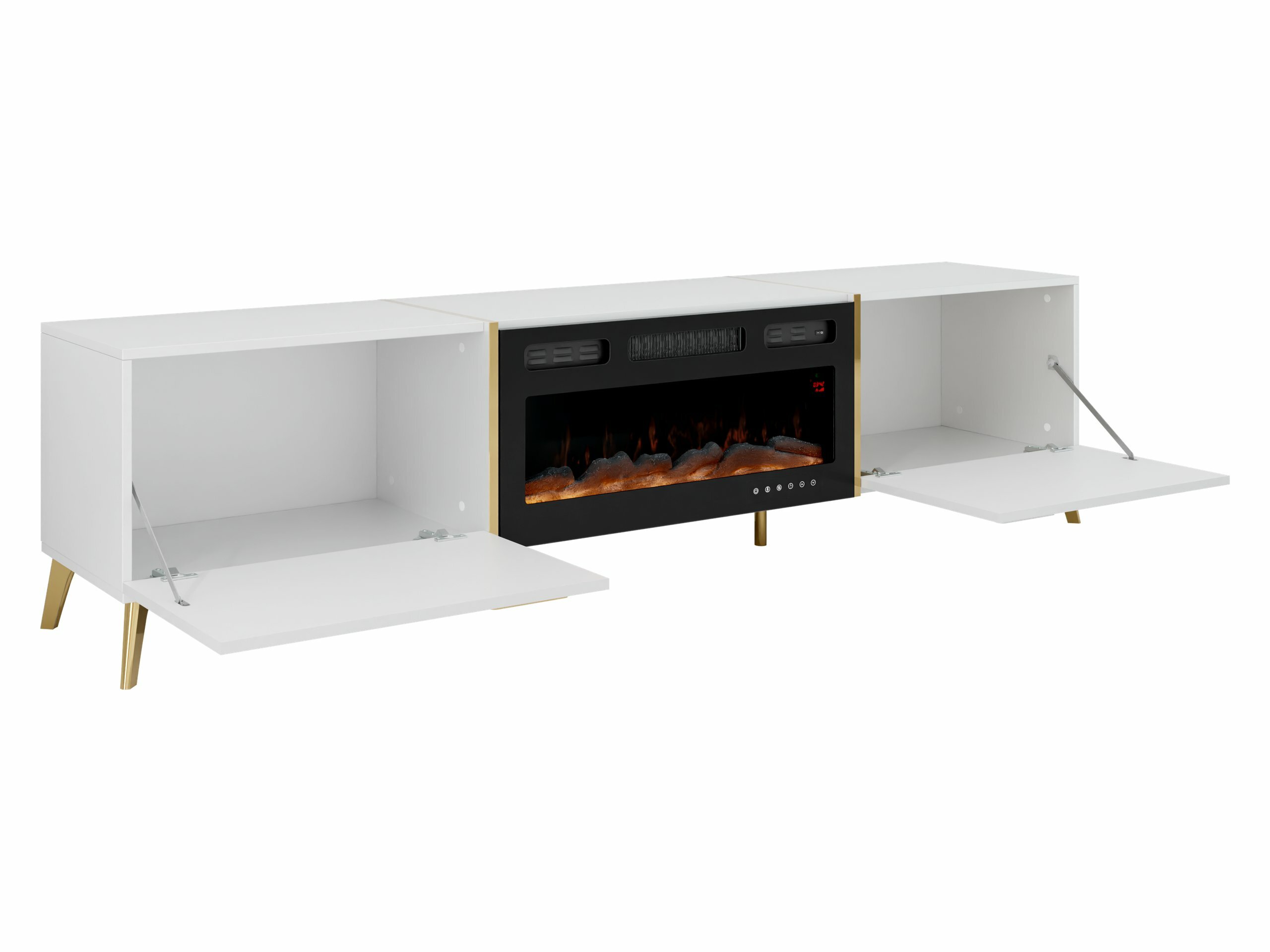 TV-bord Comfivo Capella III (Hvid + Glansfuld hvid)