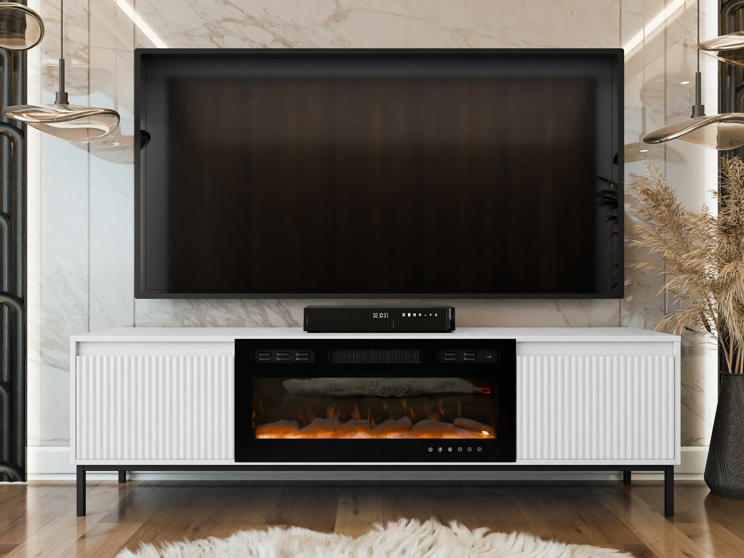 TV-bord Comfivo Delruva III (Hvid)
