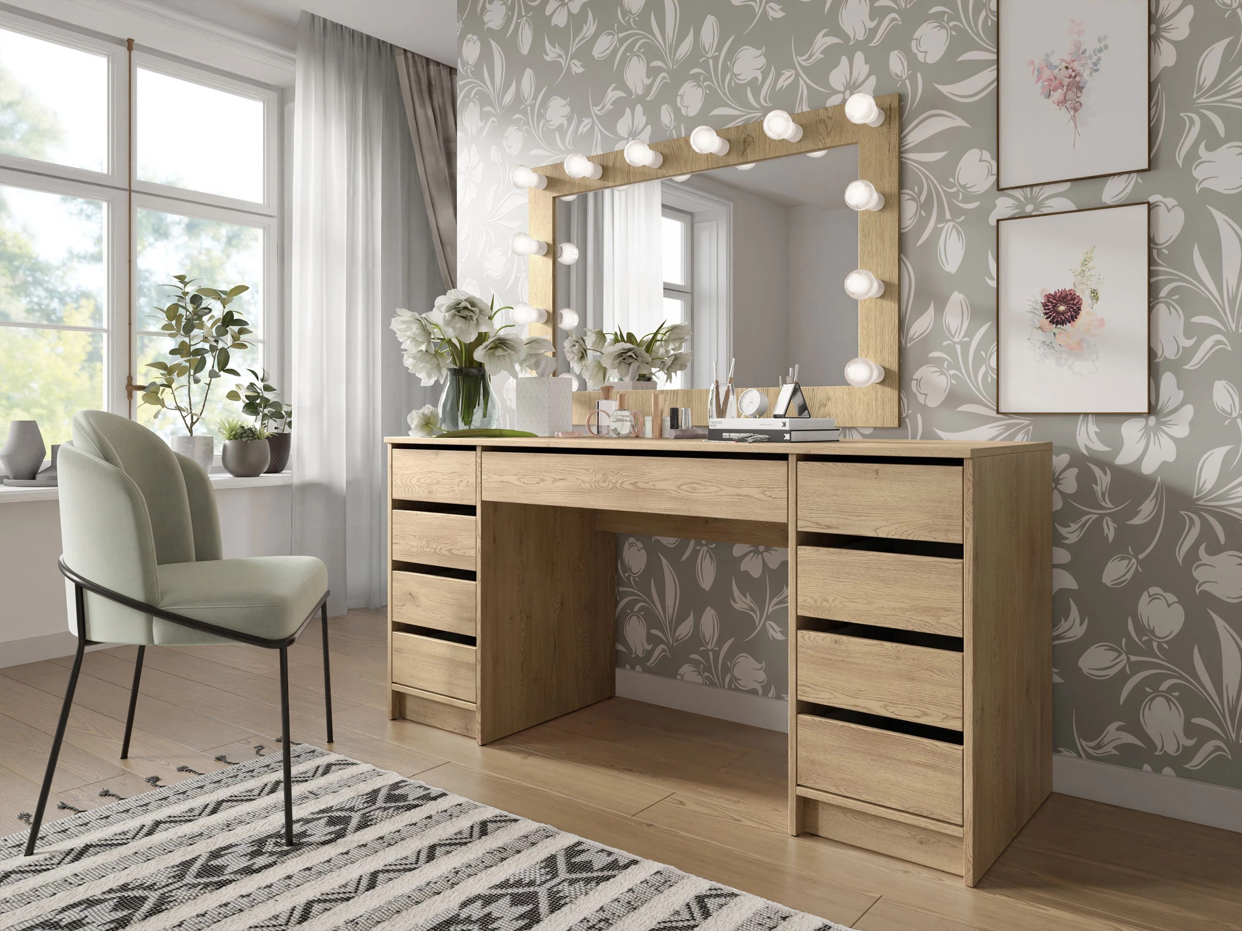 Skrivebord Comfivo Terros II (Egetræ)