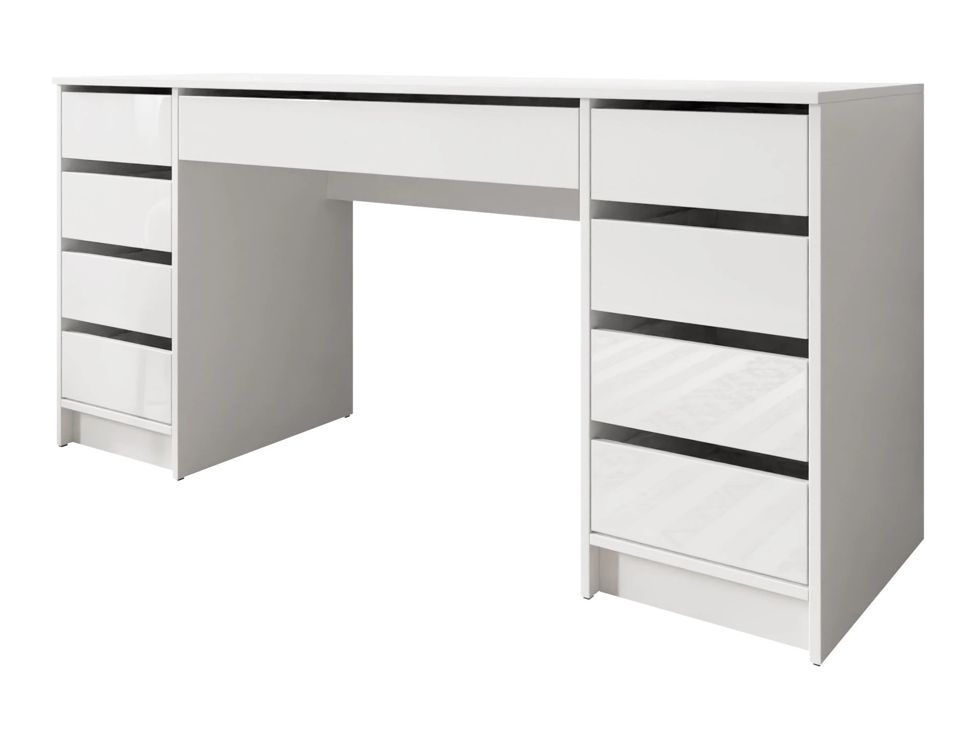 Skrivebord Comfivo Terros II (Glansfuld hvid + Hvid)
