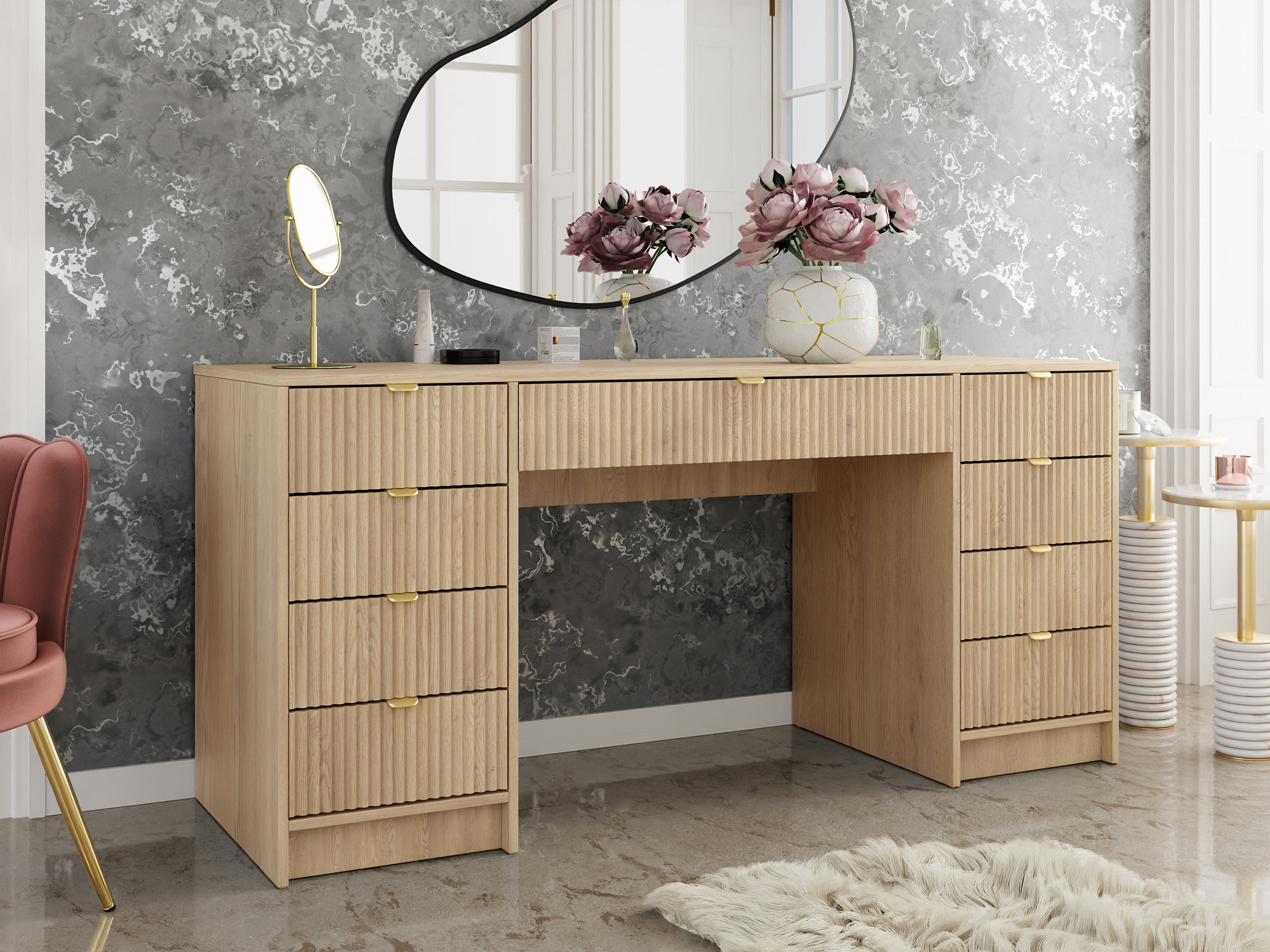 Skrivebord Comfivo Papilio I (Egetræ)