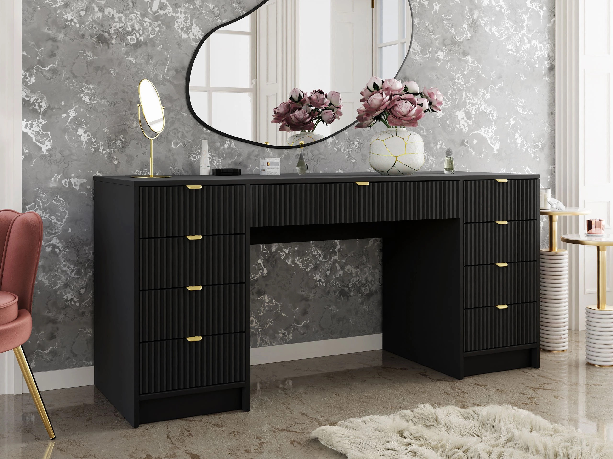 Skrivebord Comfivo Papilio I (Sort)