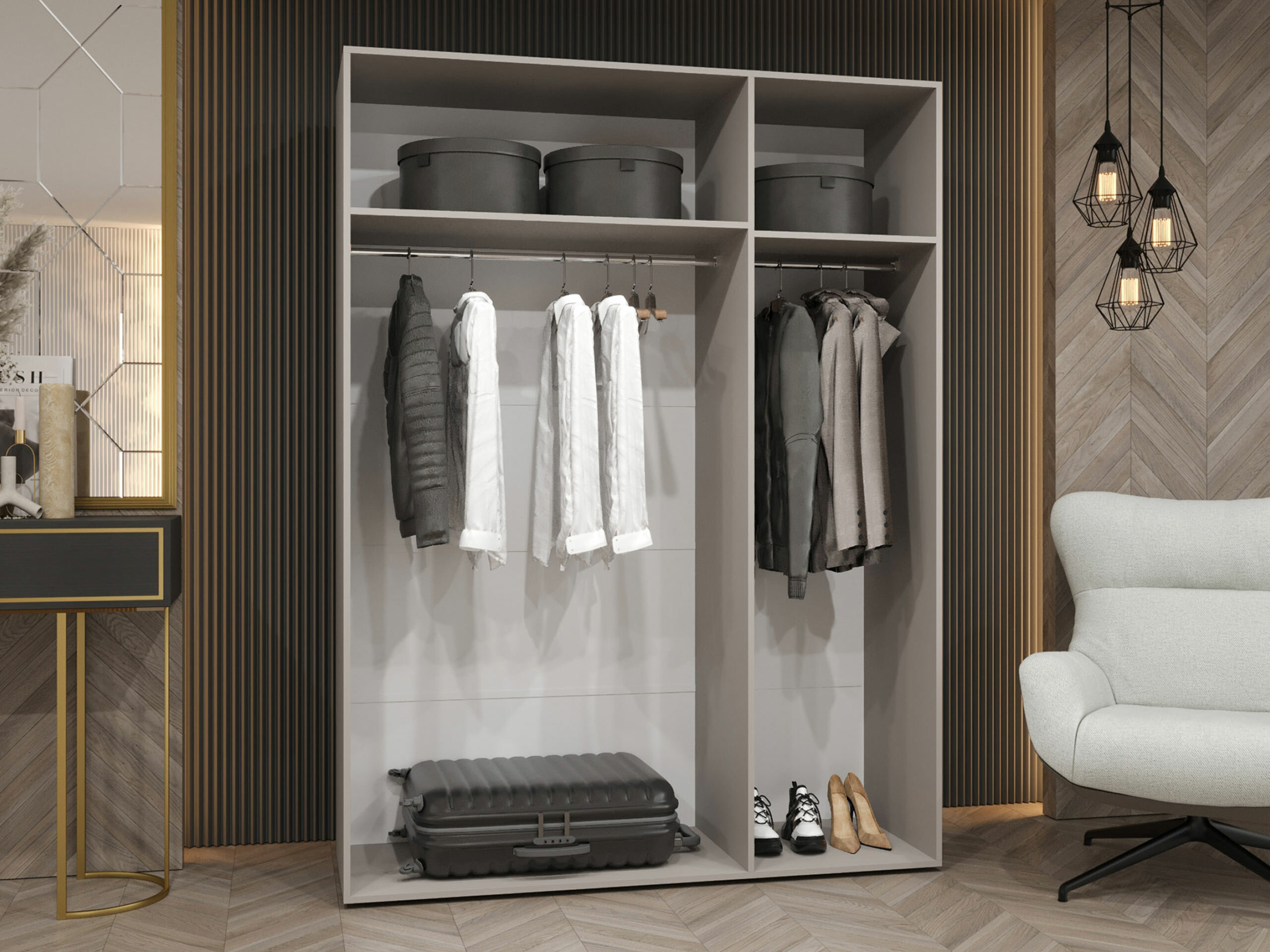 Garderobeskab Hartford 580 (Sort)