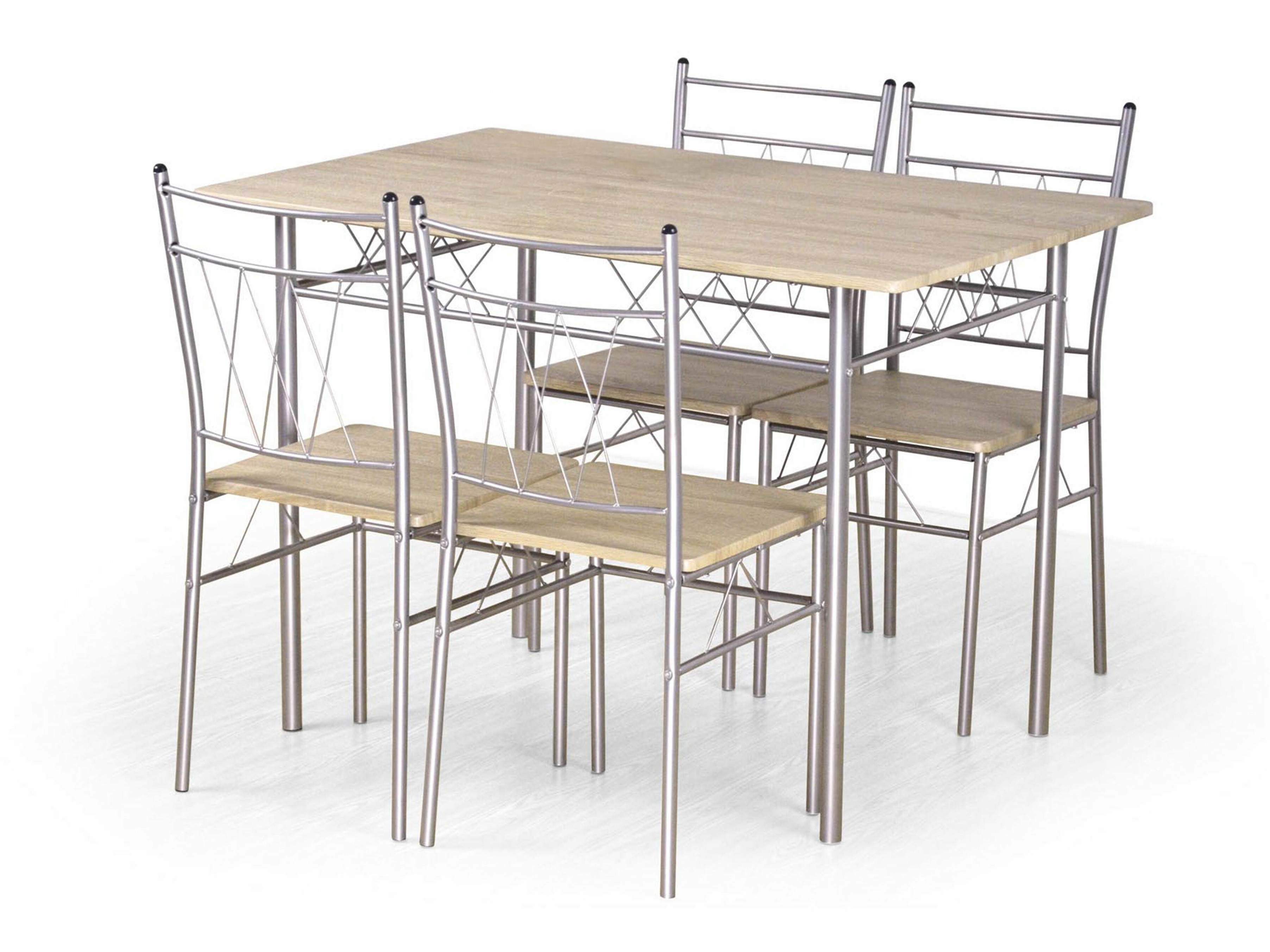 Spisestuesæt Houston 1251 (Sonoma eg + Sølv)
