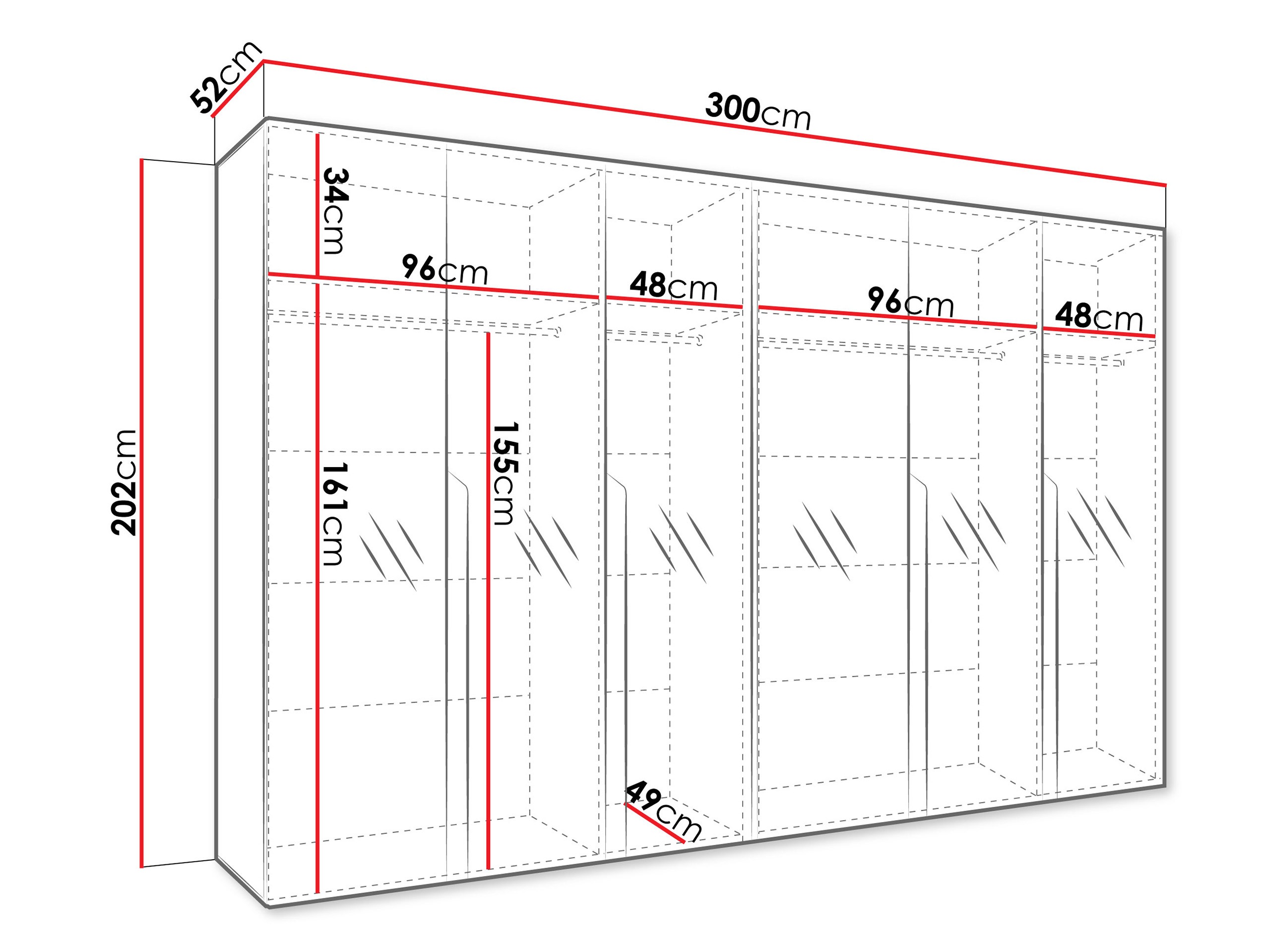 Garderobeskab Hartford 593 (Hvid)