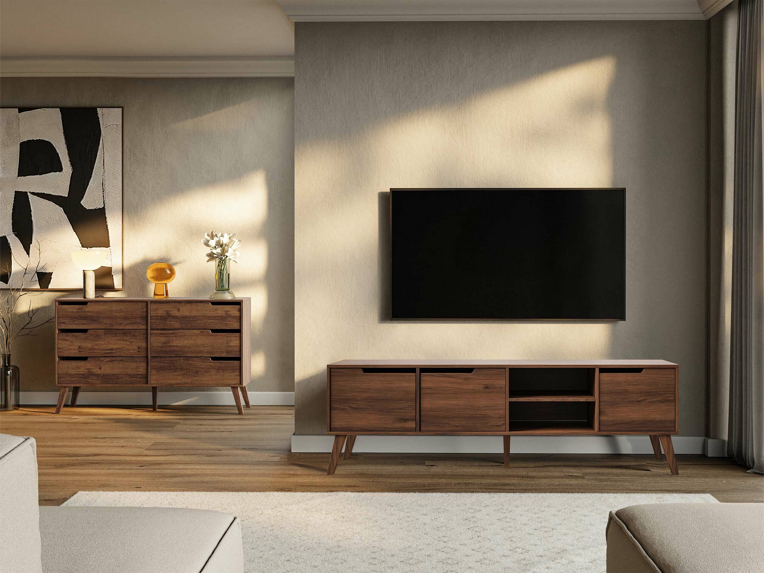 TV-bord Otis II (Valnød)