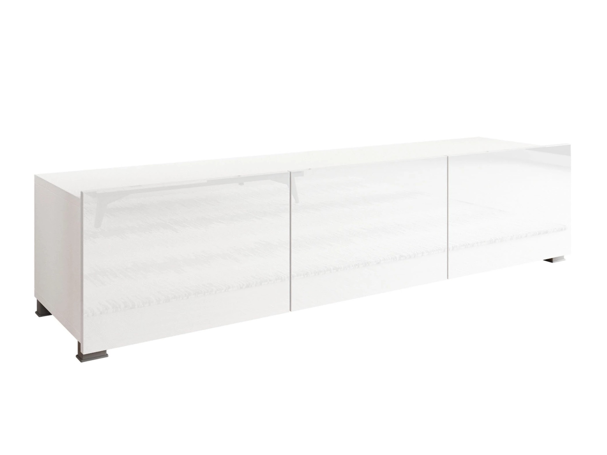 TV-bord Remus (Hvid + Glansfuld hvid)