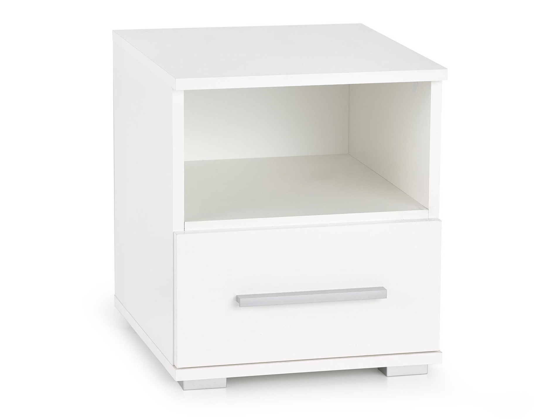 Sengebord Cirveso 111 (Hvid + Glansfuld hvid)
