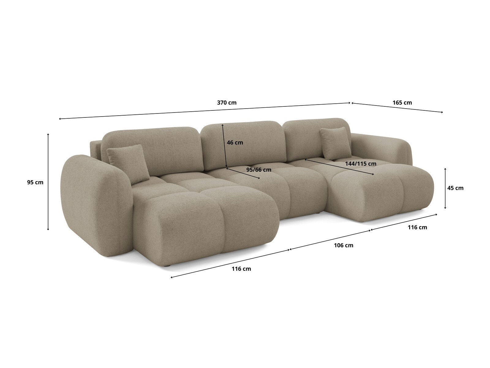 Hjørnesofa Franklin 213 (Quelle 100)