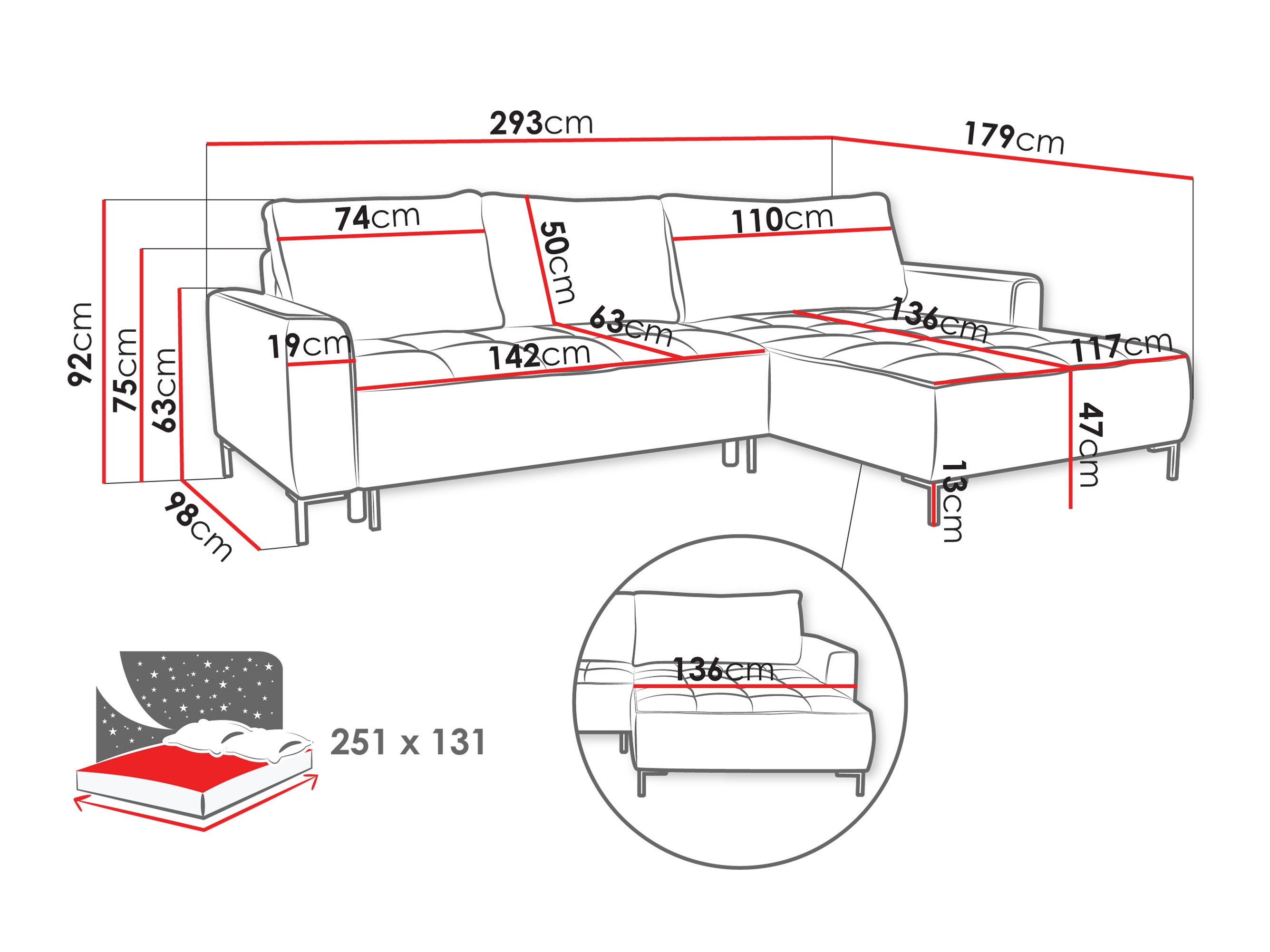 Hjørnesofa TrendyNest Valetio (Genesis 05)