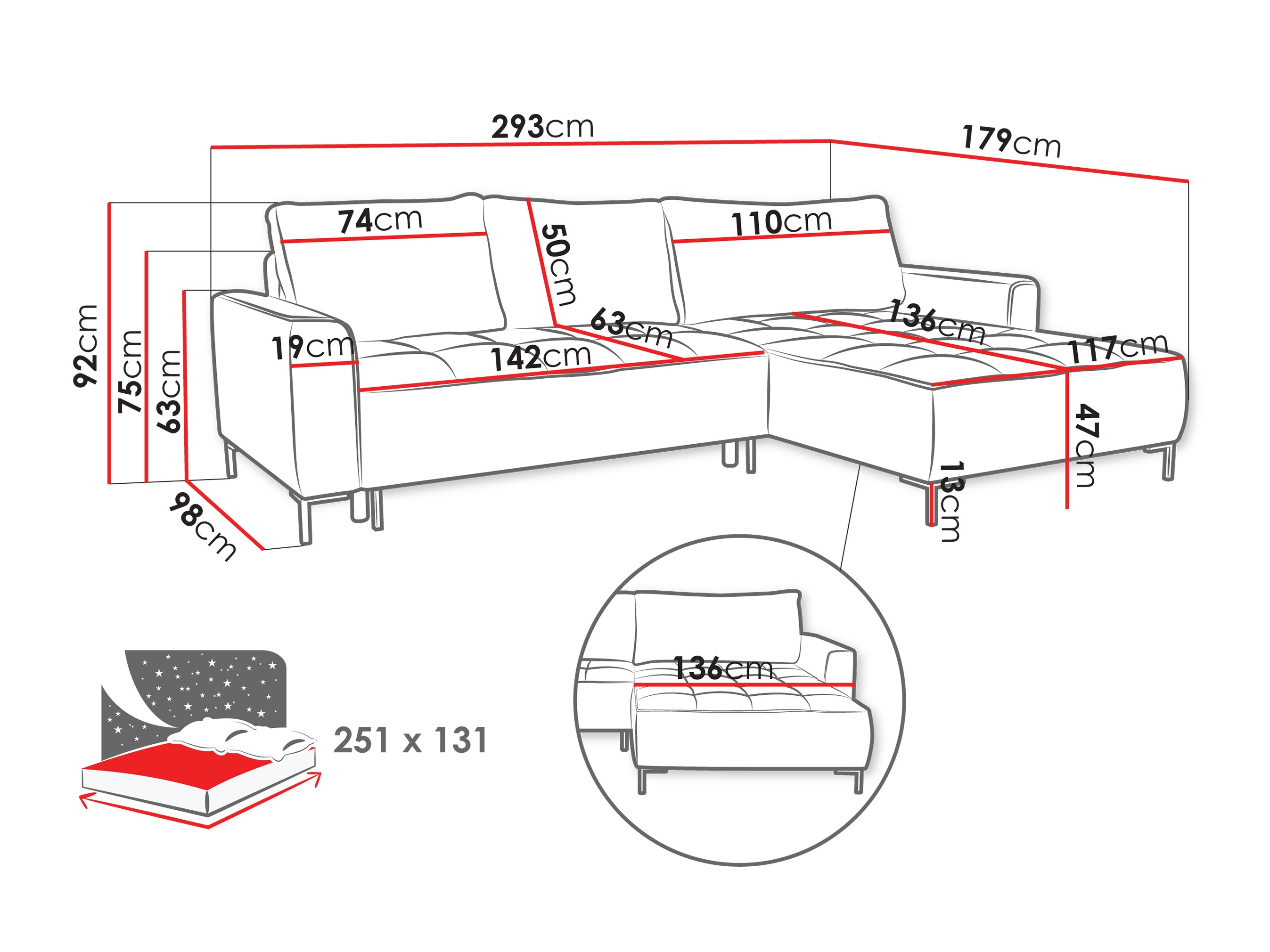 Hjørnesofa TrendyNest Valetio (Genesis 18)