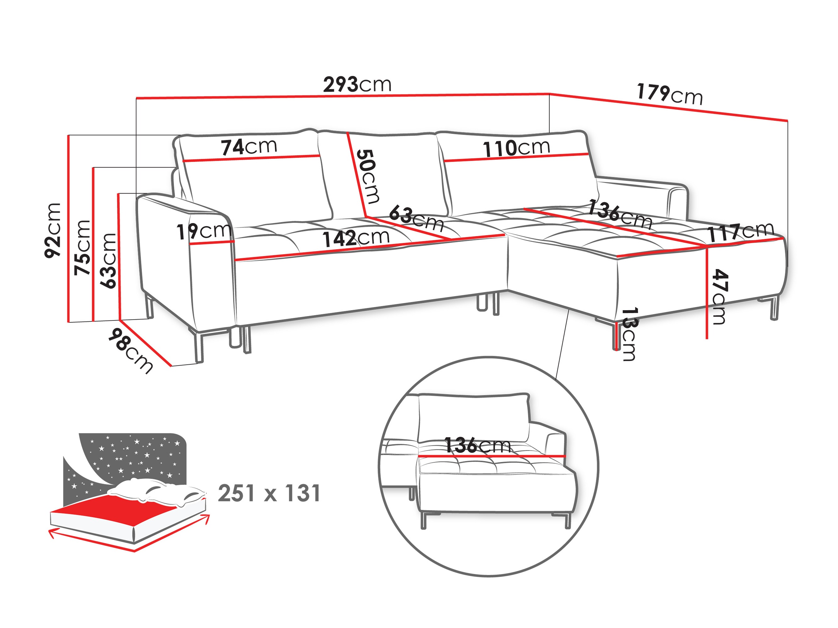 Hjørnesofa TrendyNest Valetio (Genesis 19)