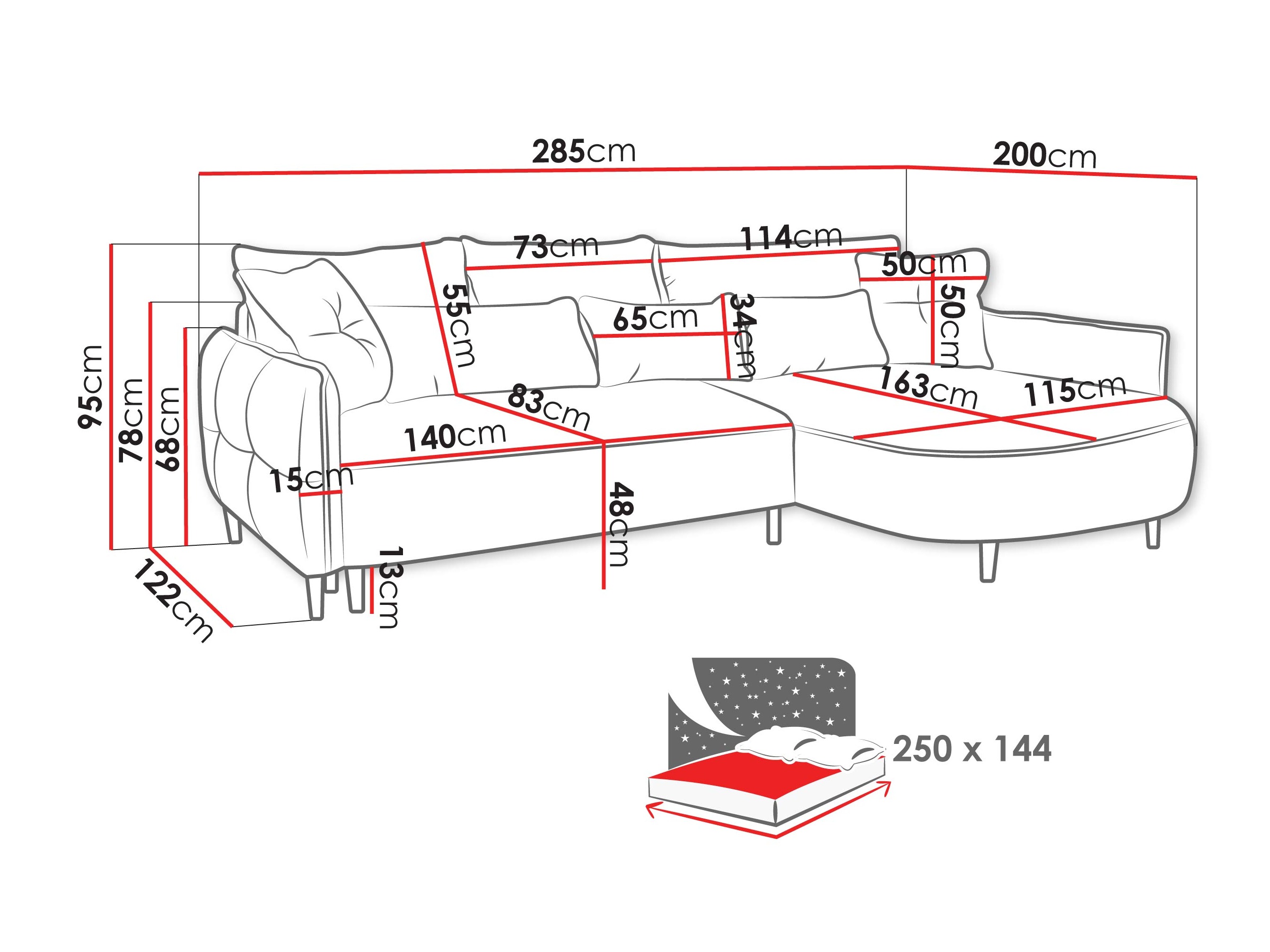 Hjørnesofa TrendyNest Prunal (Marbella 02)
