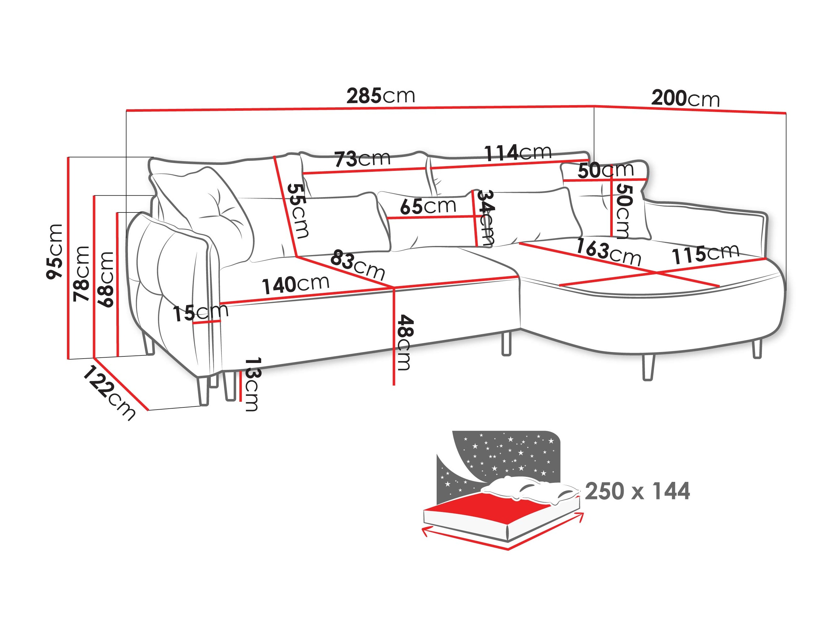 Hjørnesofa TrendyNest Prunal (Marbella 02)