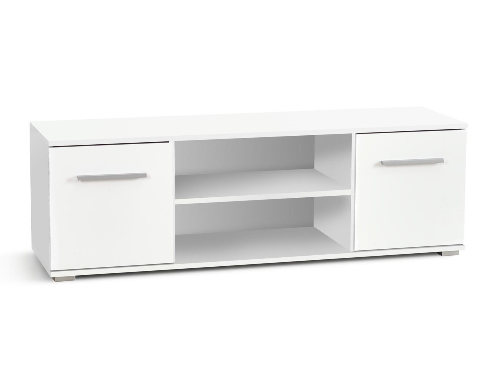TV-bord Cirveso 109 (Hvid + Glansfuld hvid)
