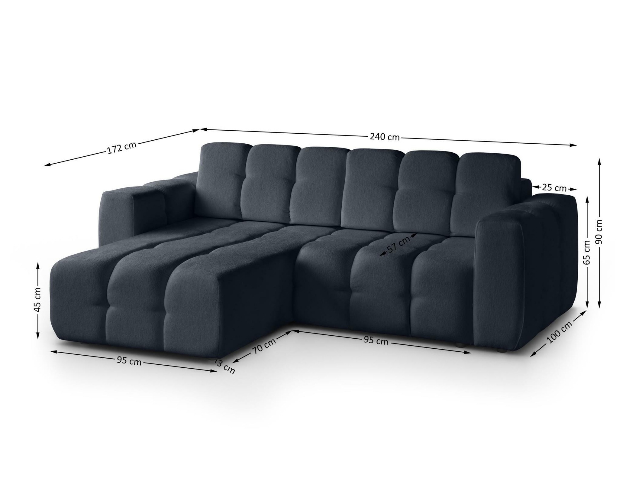 Hjørnesofa Margate 129 (Raven 18)