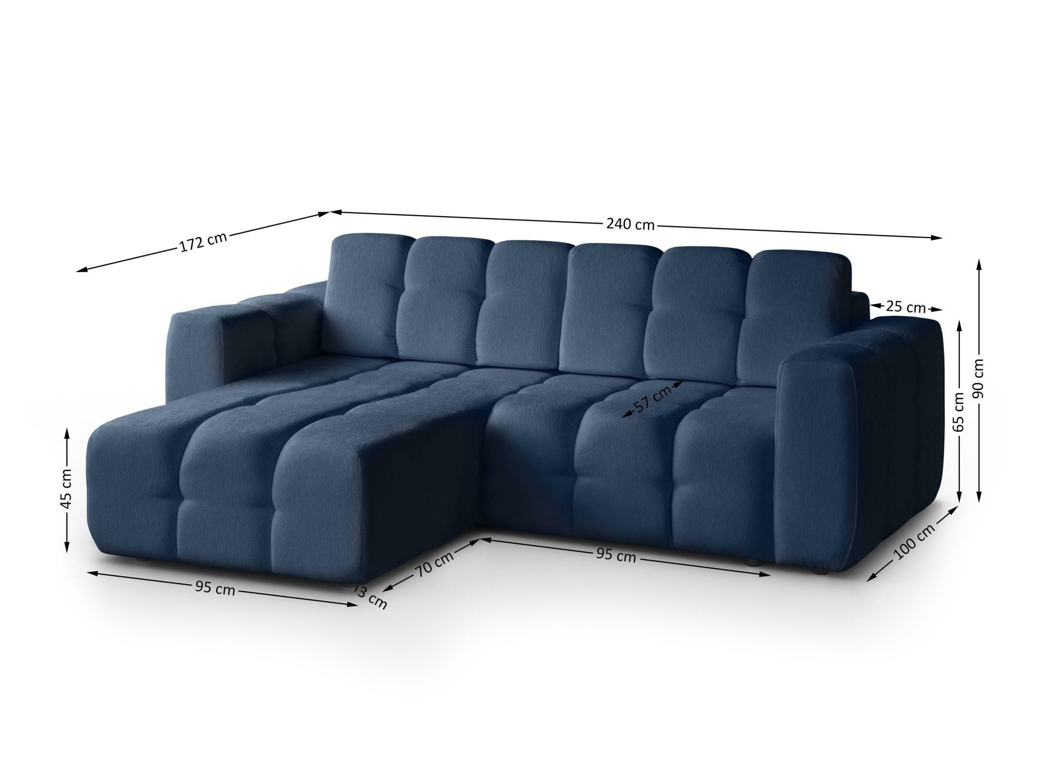 Hjørnesofa Margate 129 (Raven 86)
