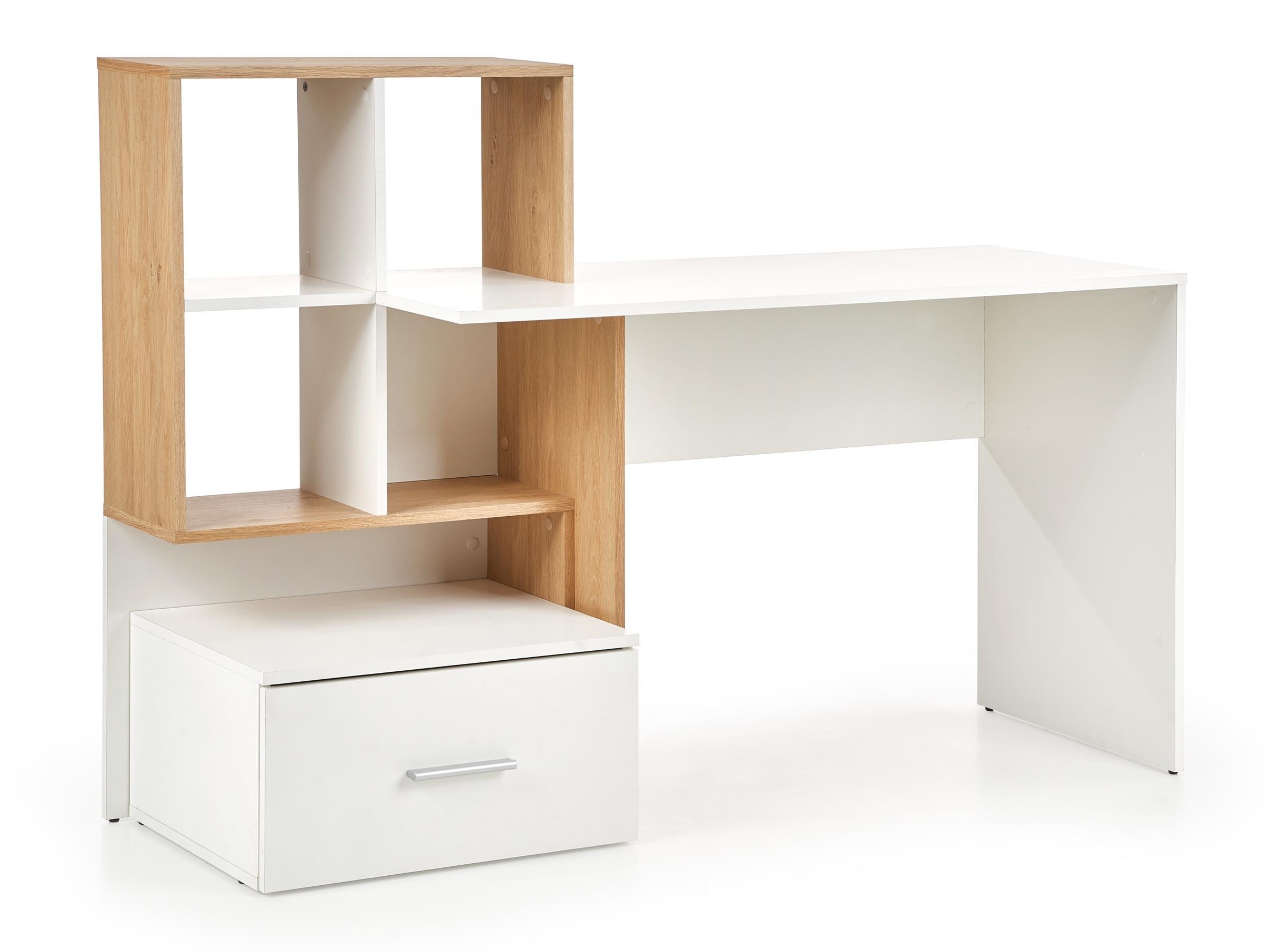 Skrivebord Houston 826 (Hvid + Gylden eg)