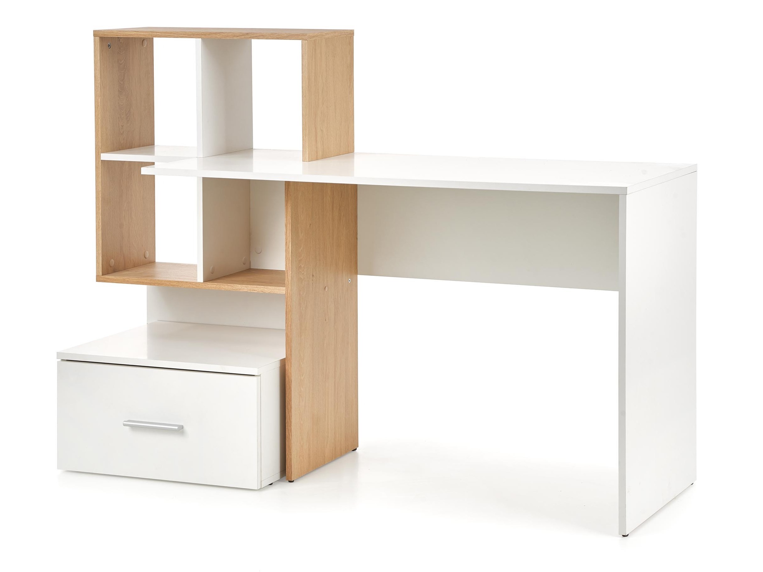 Skrivebord Houston 826 (Hvid + Gylden eg)