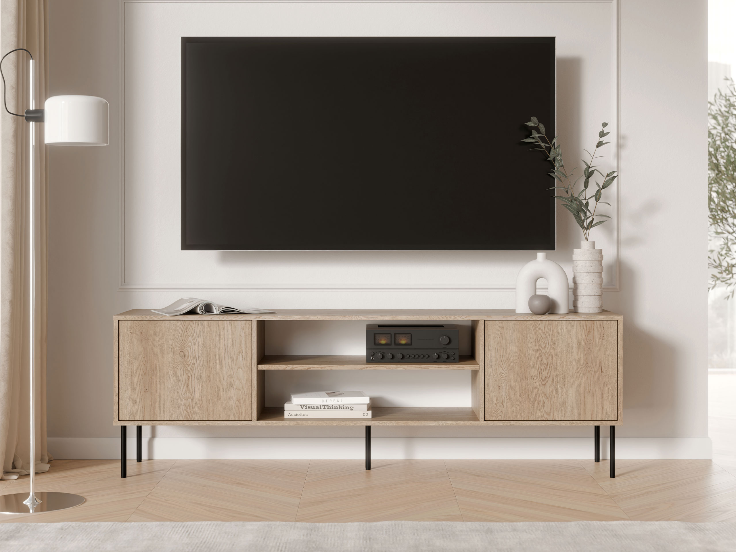TV-bord Merevai 104 (Egetræ)