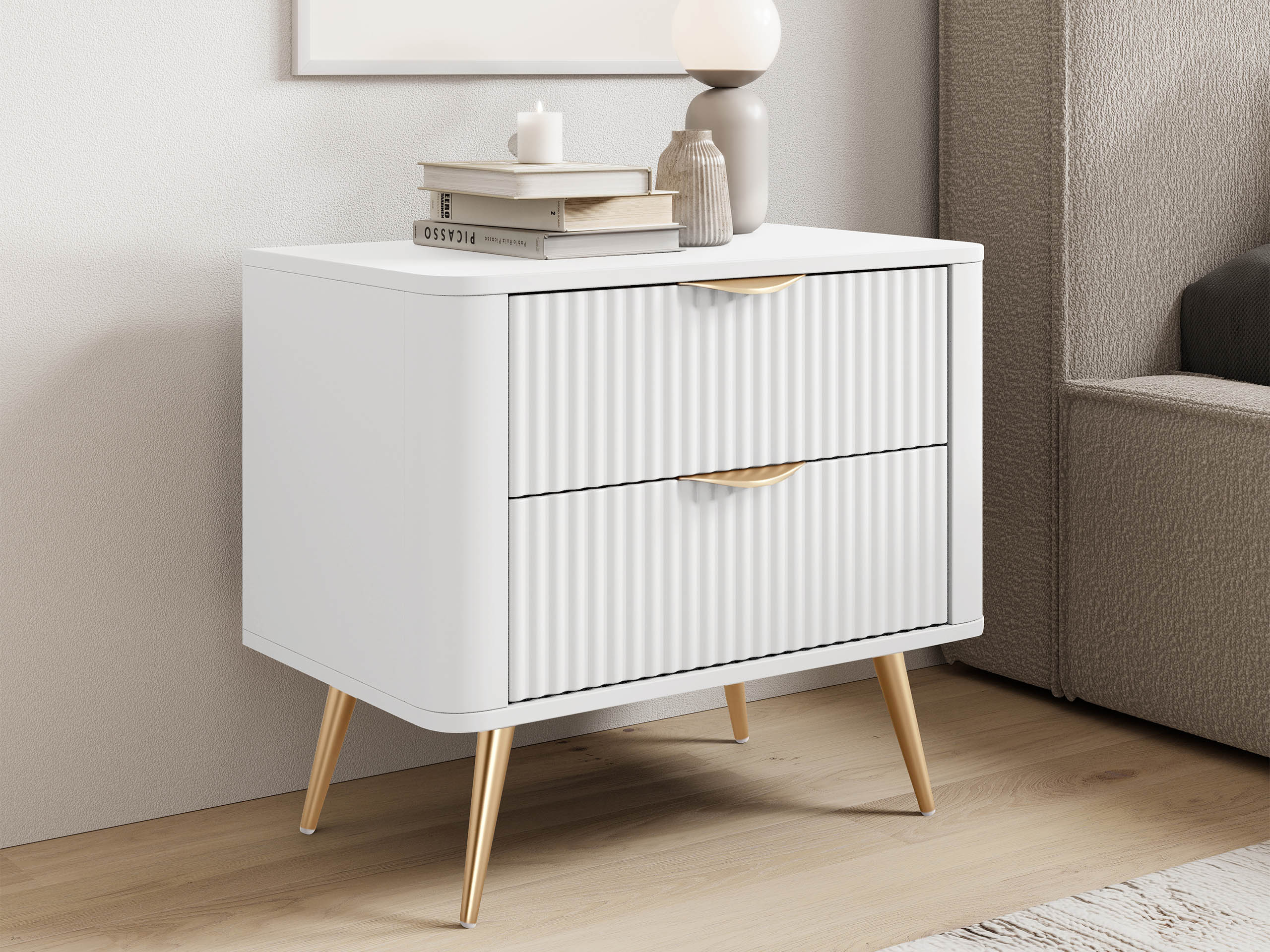 Sengebord Lectum (Hvid)