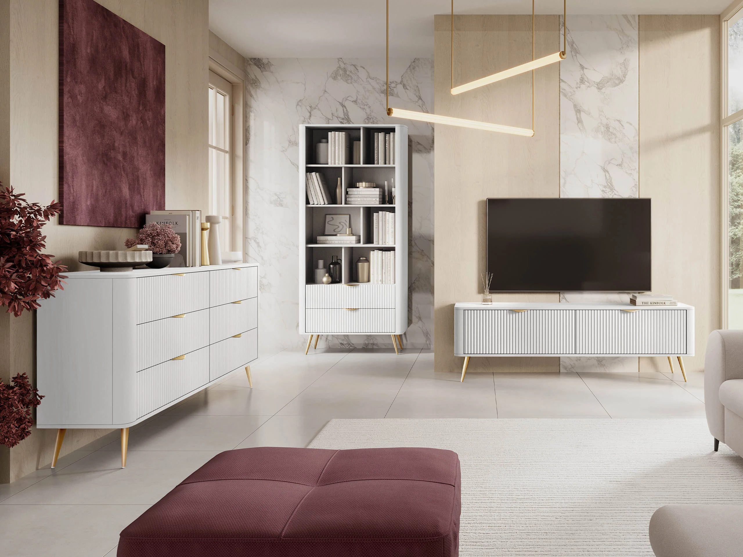 TV-bord Lectum (Hvid)