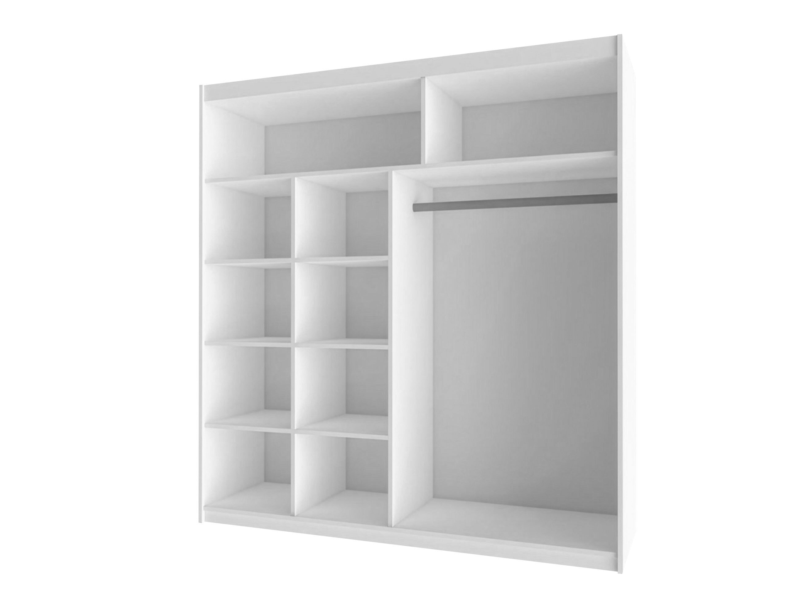 Garderobeskab Honolulu 111 (Hvid + Glansfuld hvid)