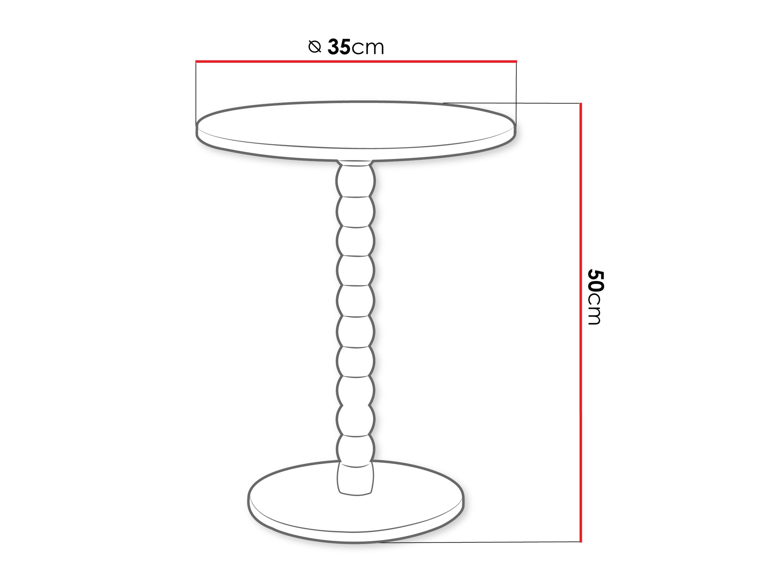 Sidebord Ludus (Sort)