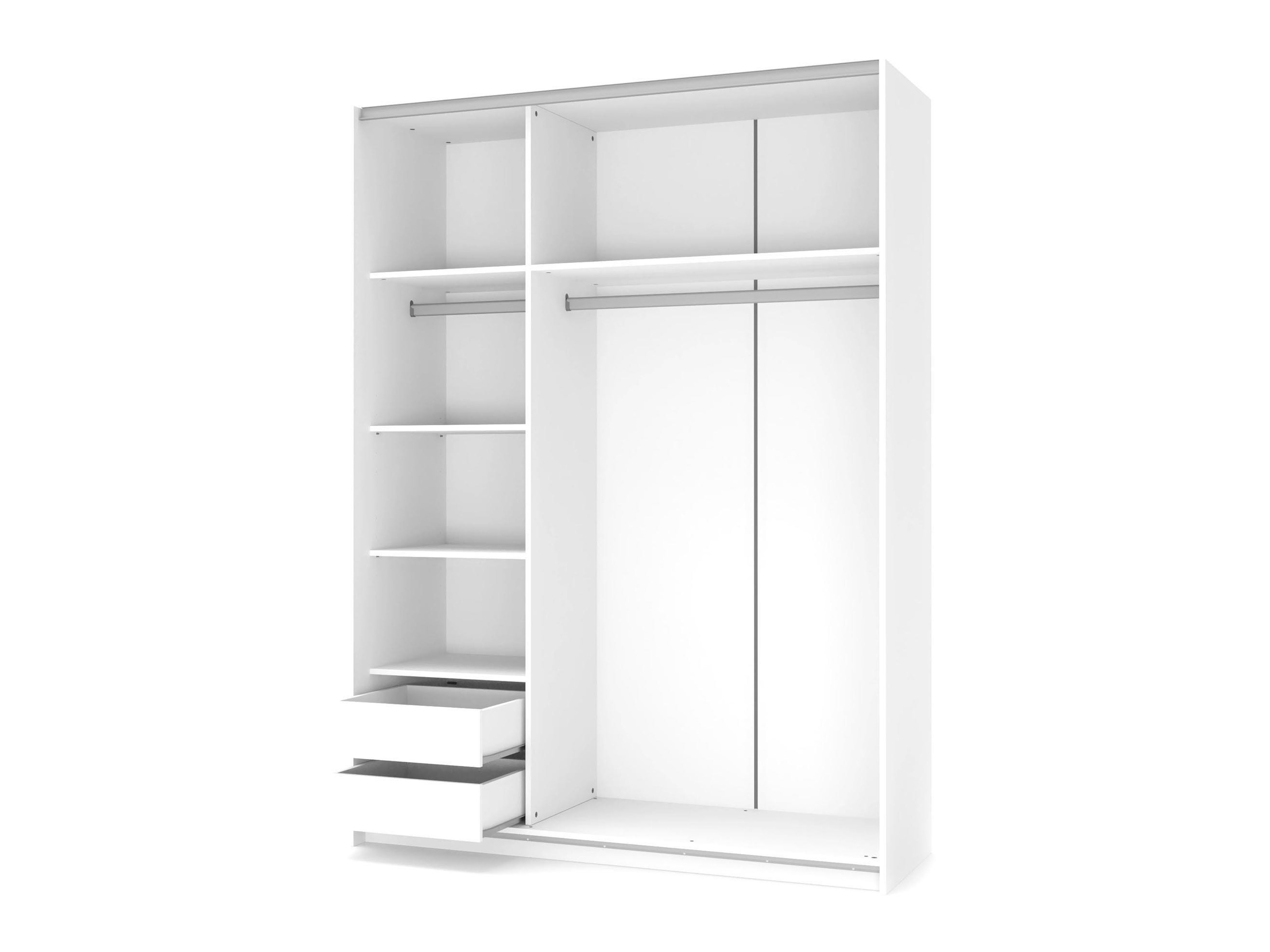 Garderobeskab Cirveso 110 (Hvid + Glansfuld hvid)