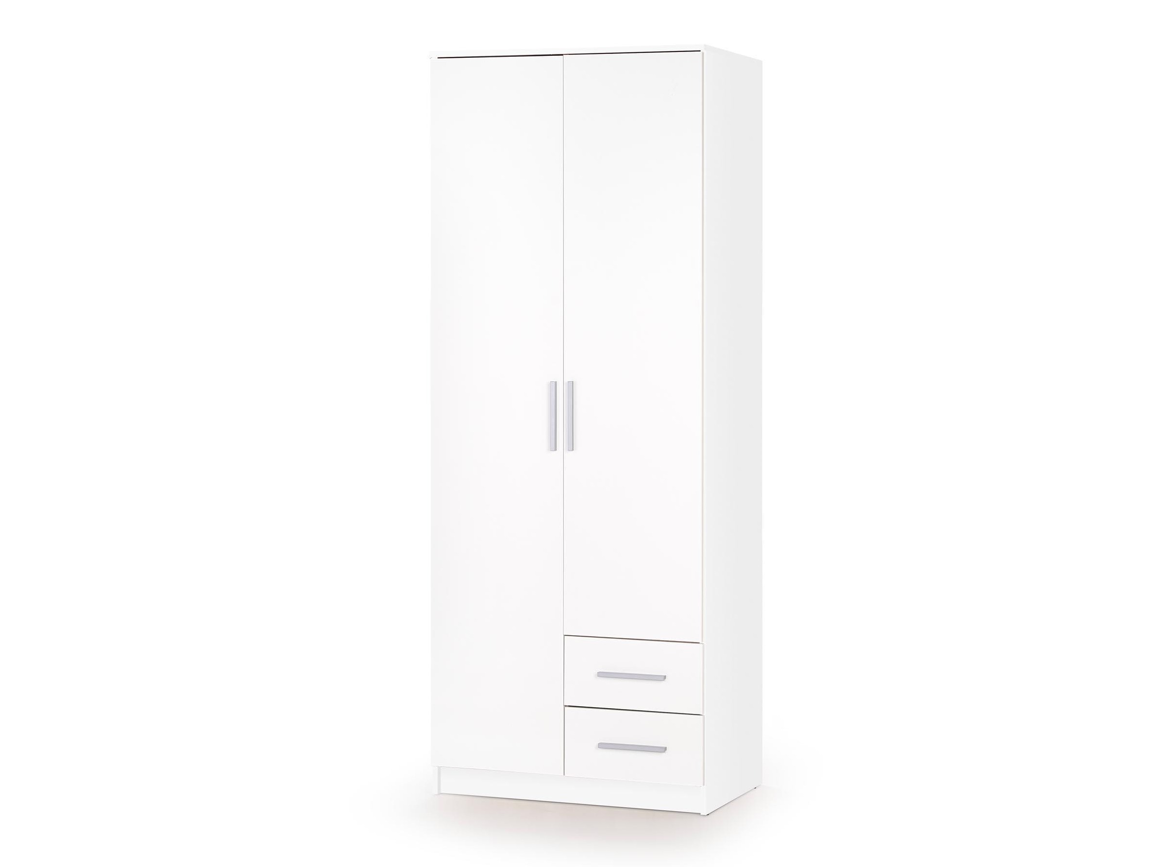 Garderobeskab Cirveso 112 (Hvid + Glansfuld hvid)