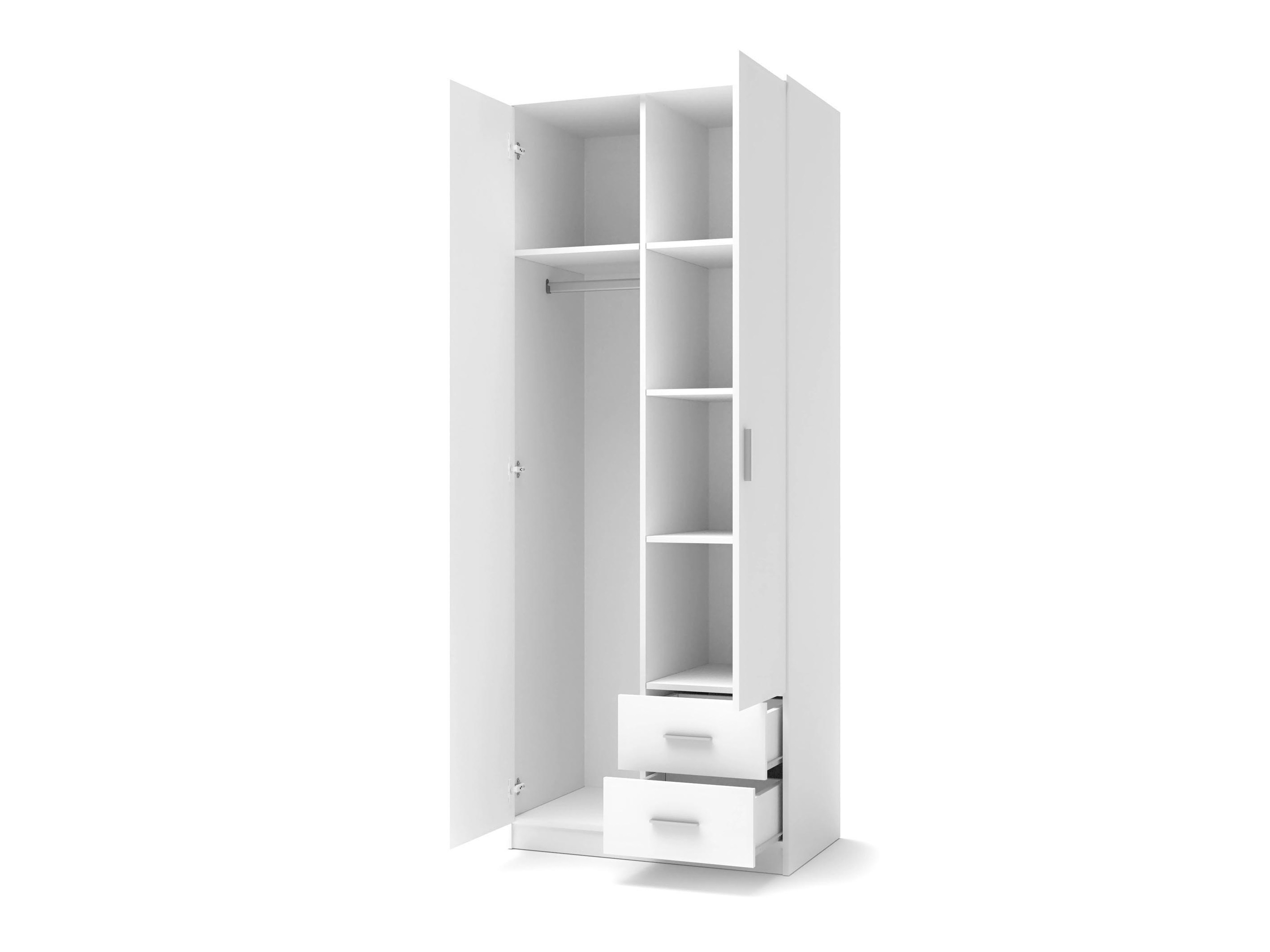 Garderobeskab Cirveso 112 (Sonoma eg + Glansfuld hvid)