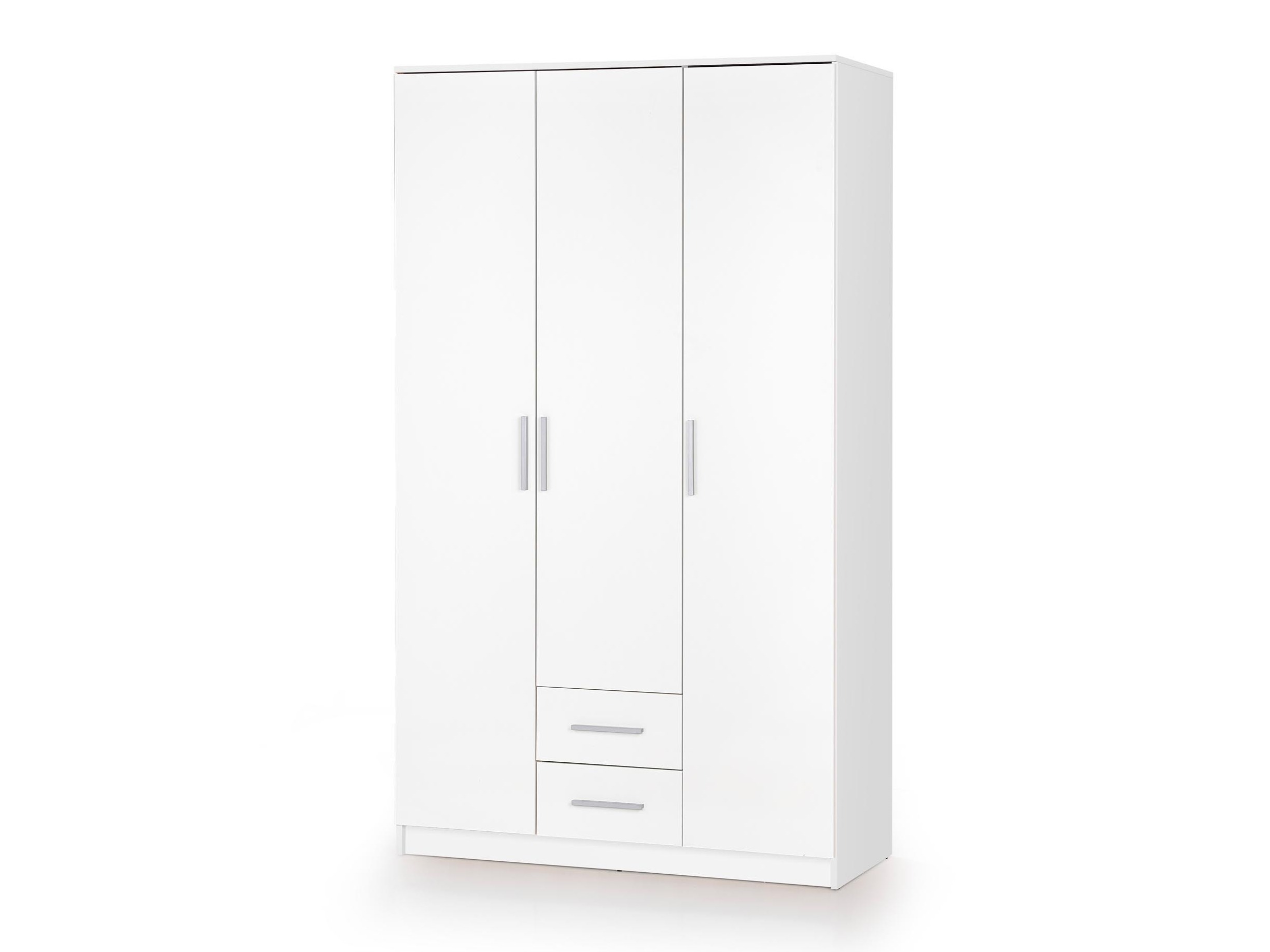 Garderobeskab Cirveso 113 (Hvid + Glansfuld hvid)