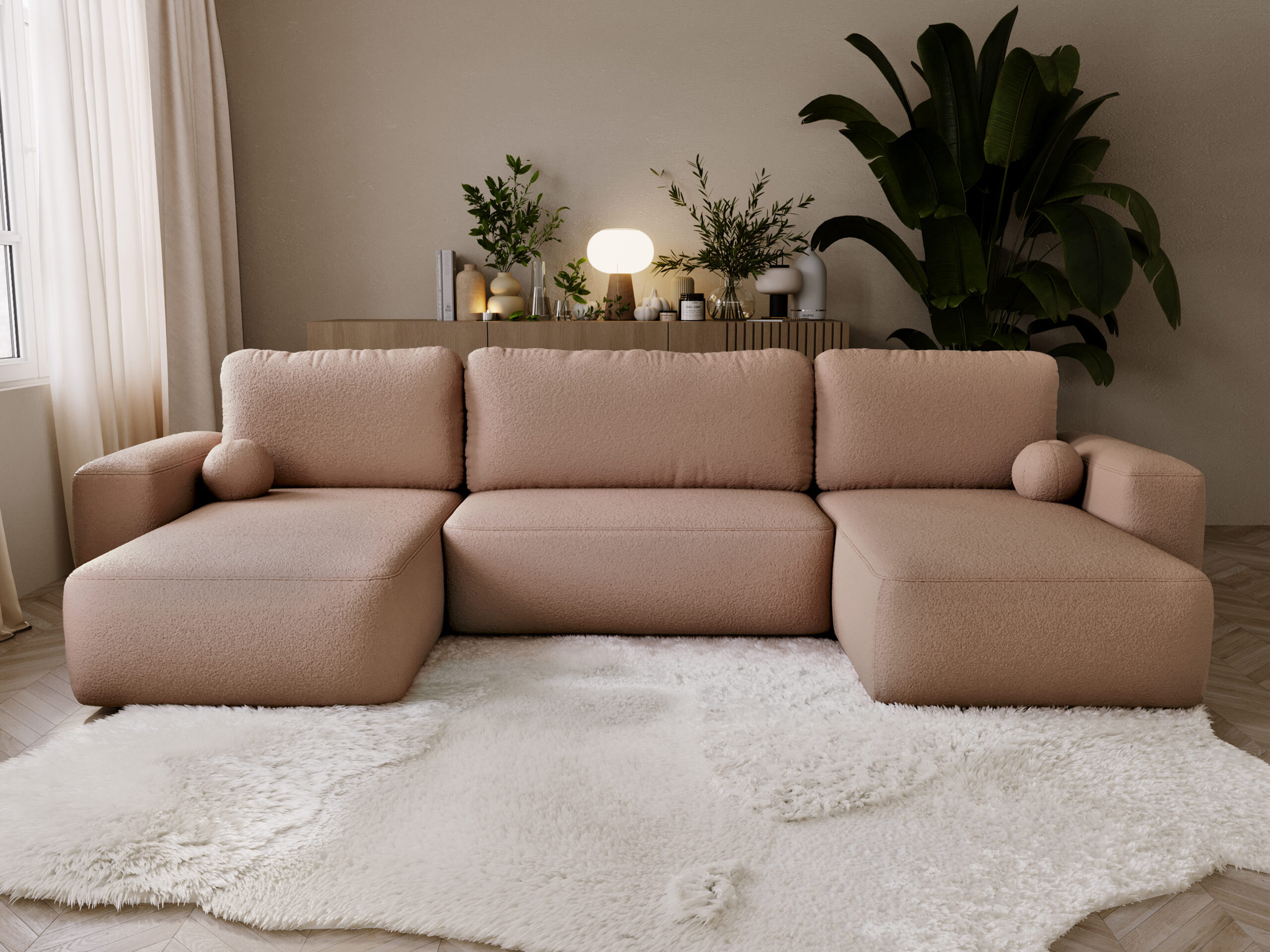 Hjørnesofa TrendyNest Piscor (Coral 45)