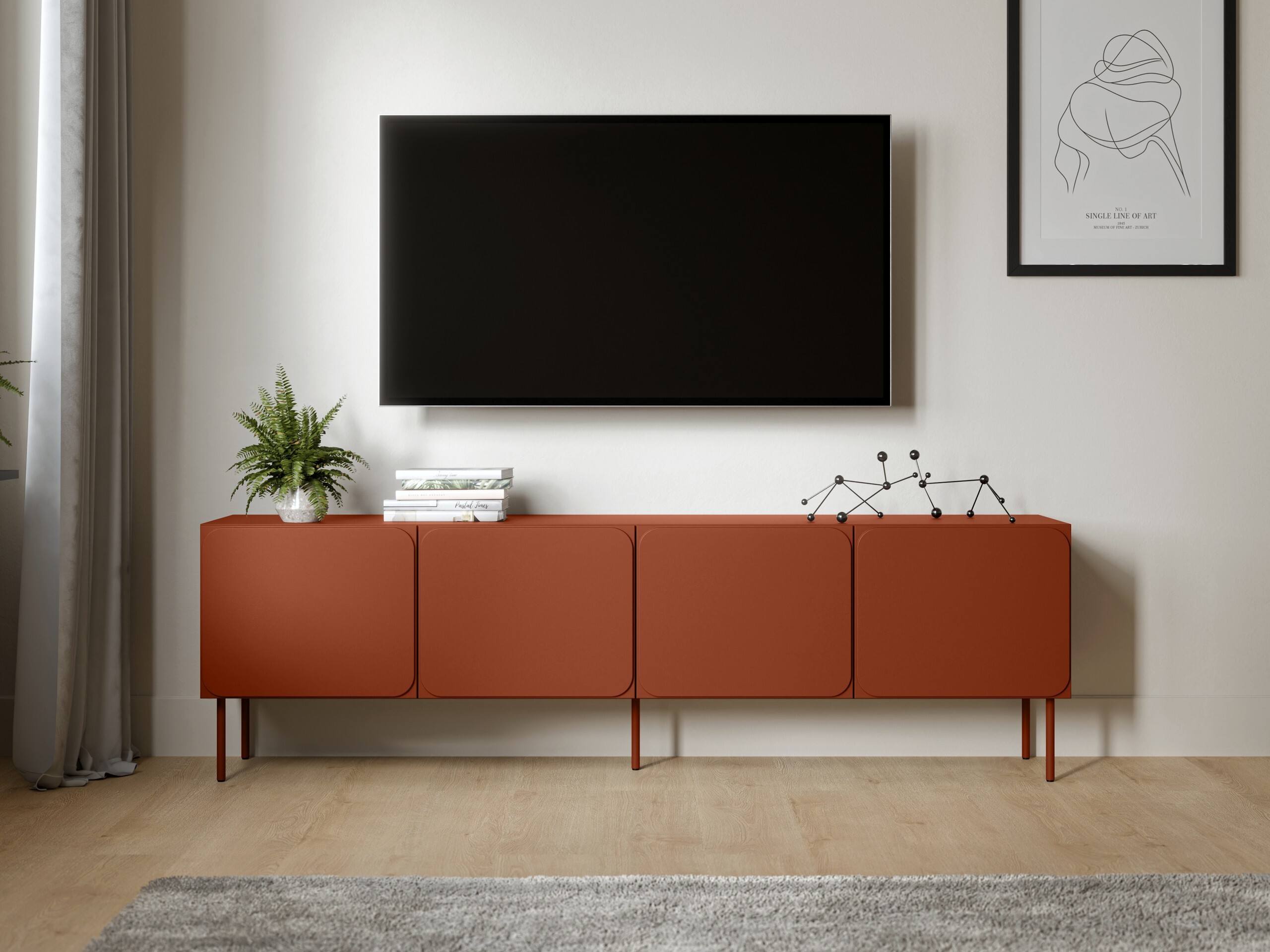 TV-bord Fentore 101 (Rød)