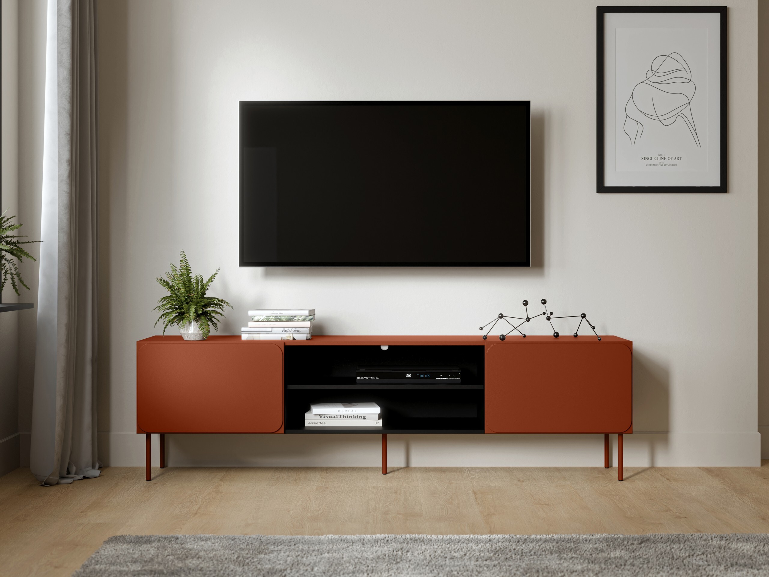 TV-bord Fentore 102 (Rød)