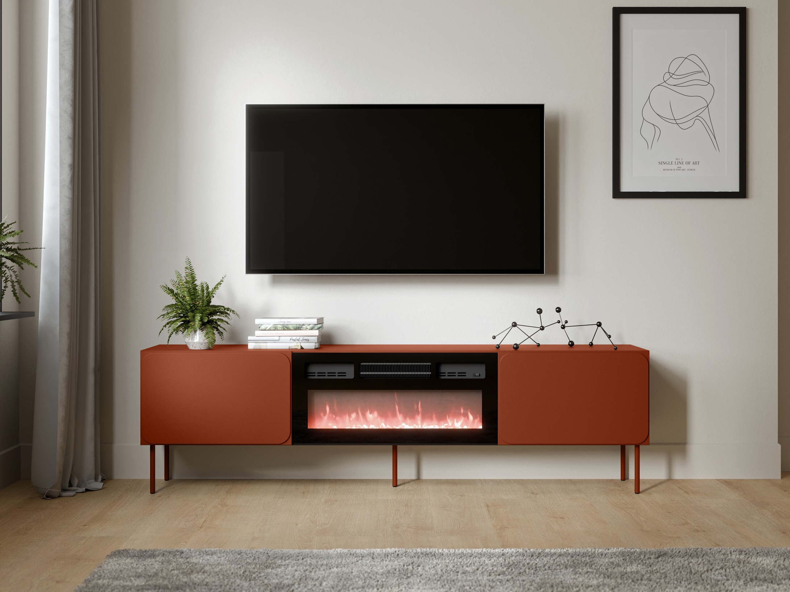 TV-bord Fentore 104 (Rød)