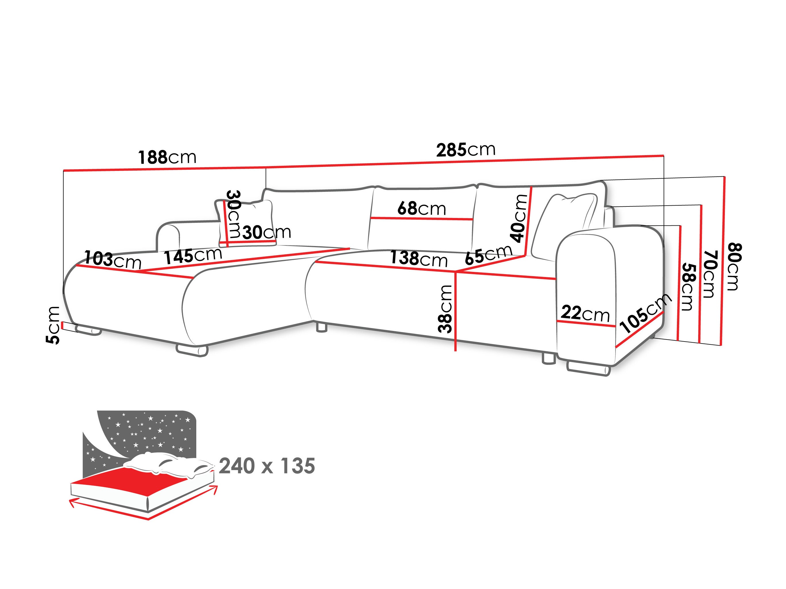 Hjørnesofa Comfivo Consors (Flow 06)