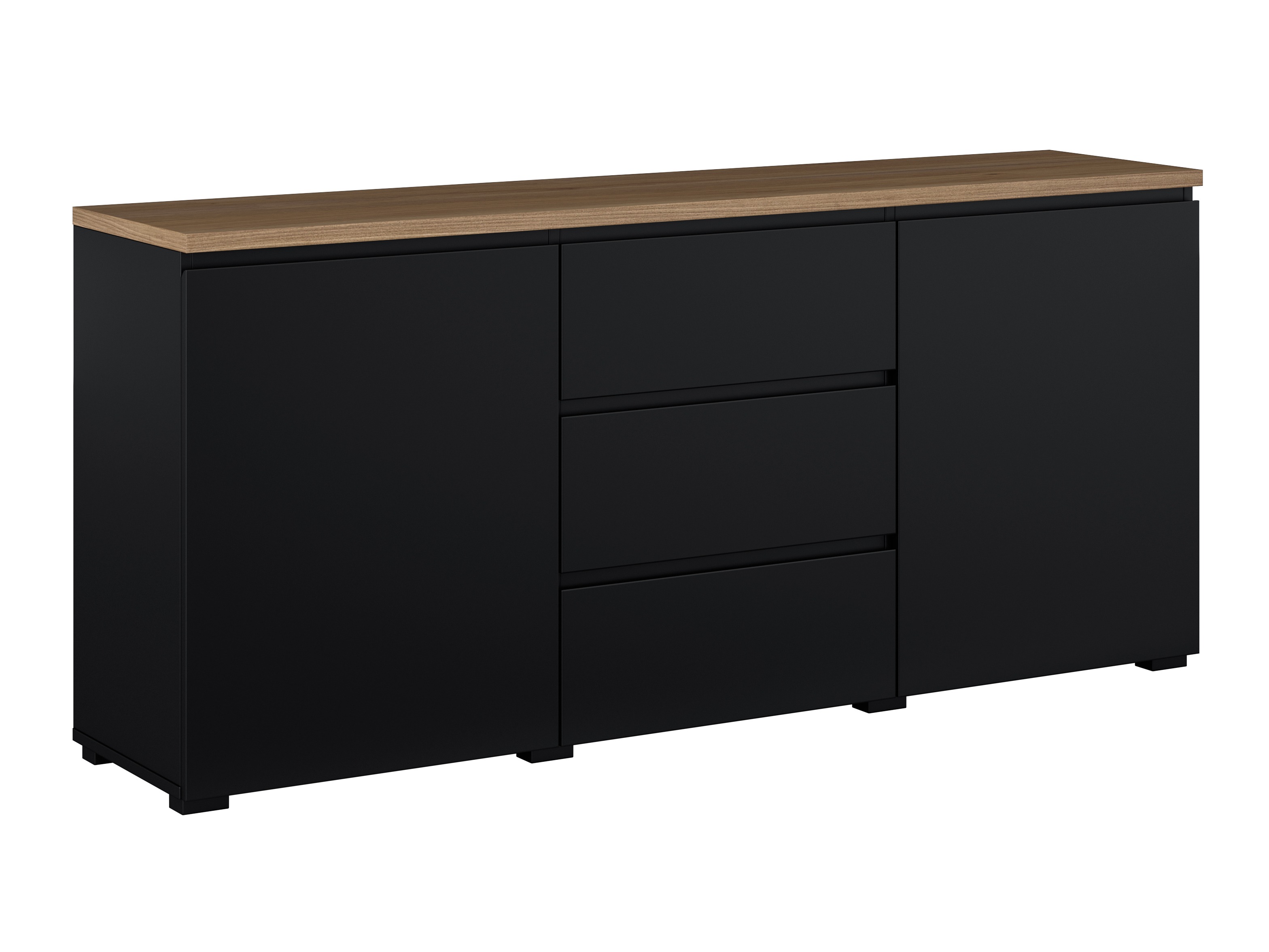 Kommode Baletu 106 (Sort + Egetræ)
