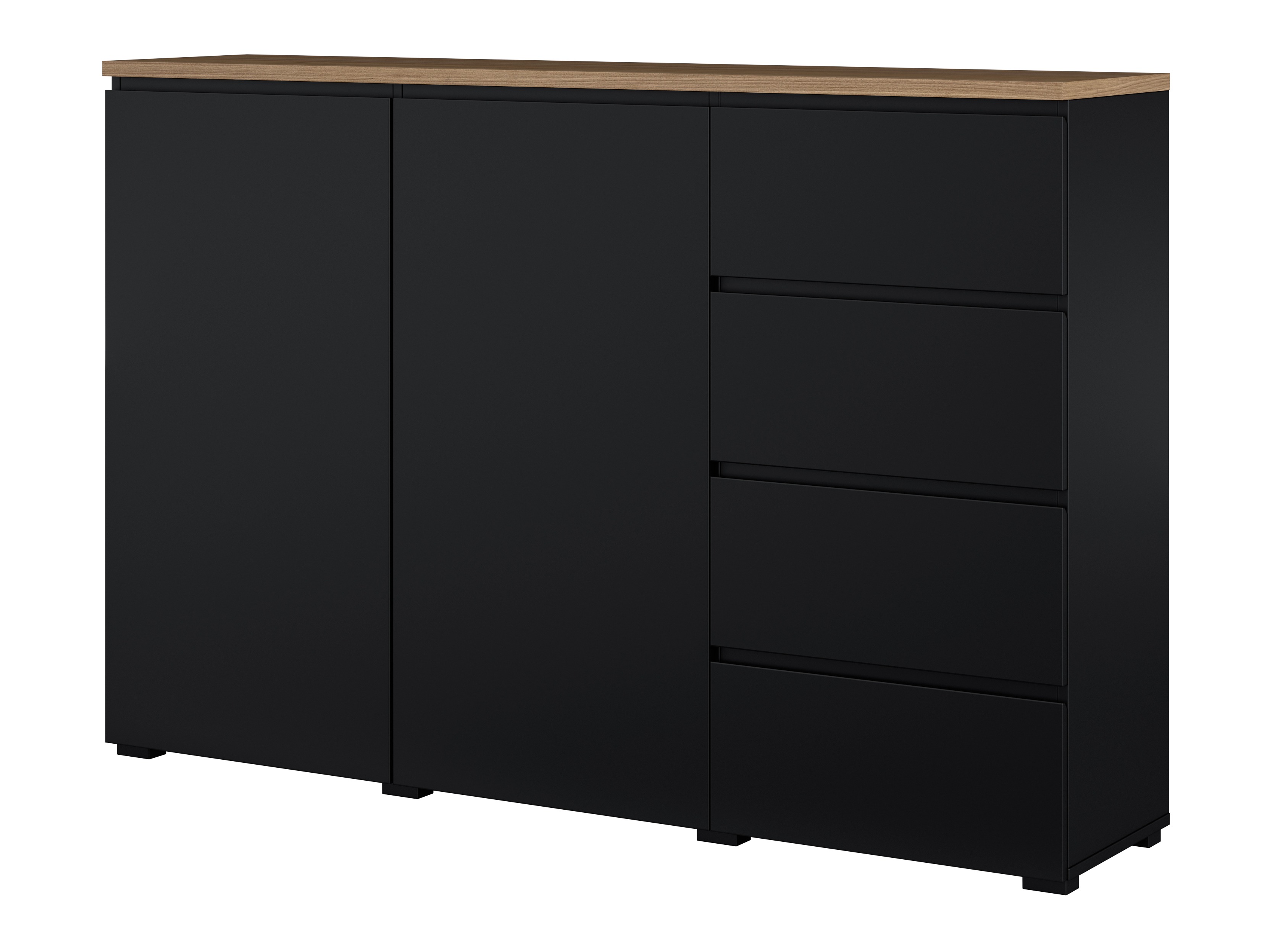 Kommode Baletu 109 (Sort + Egetræ)