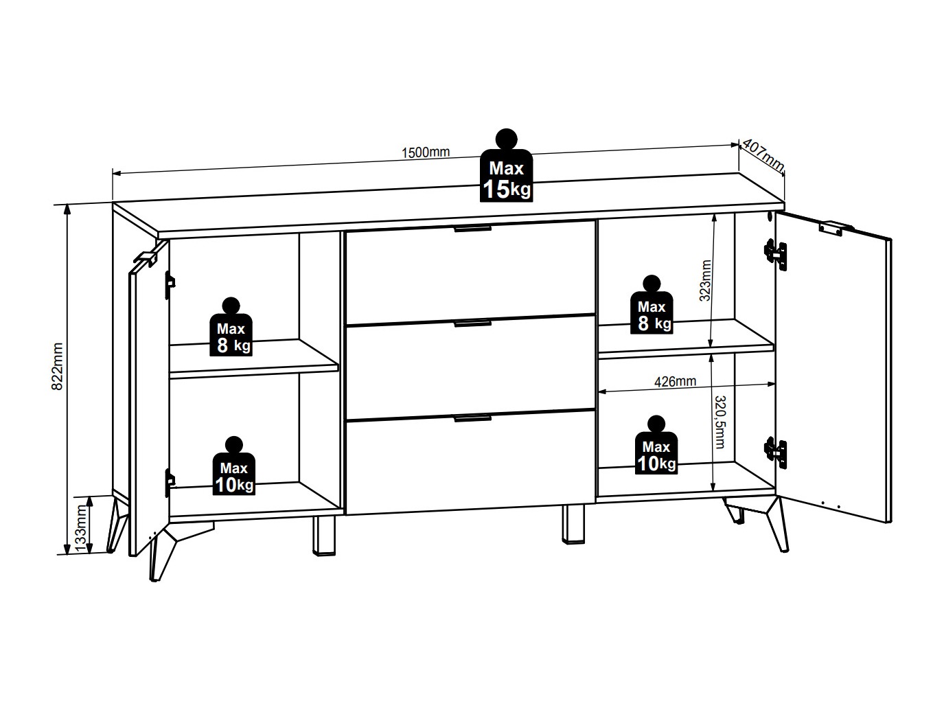 Kommode Ruvmeli 102