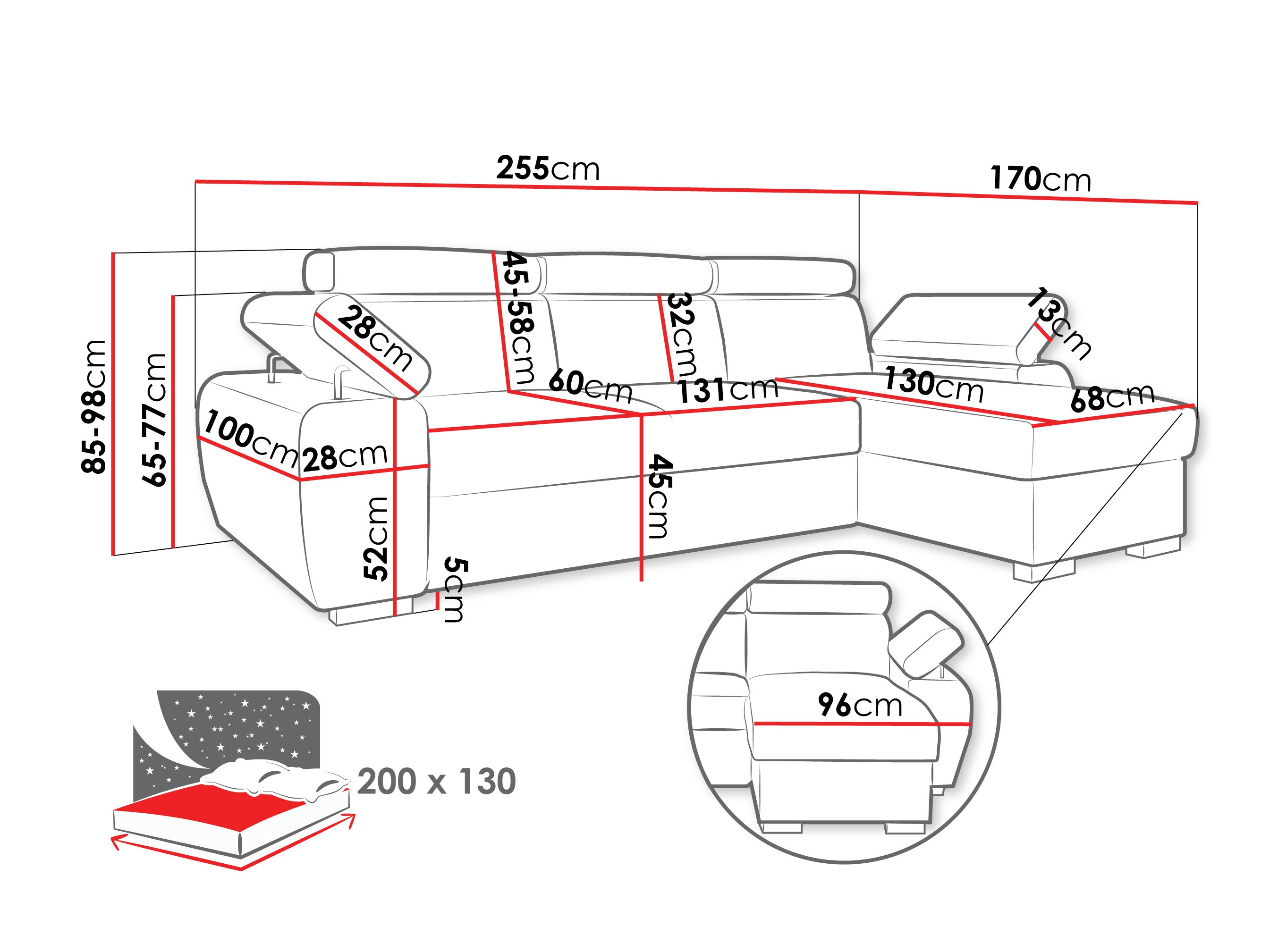 Hjørnesofa Columbus 252 (Margo 227.09)