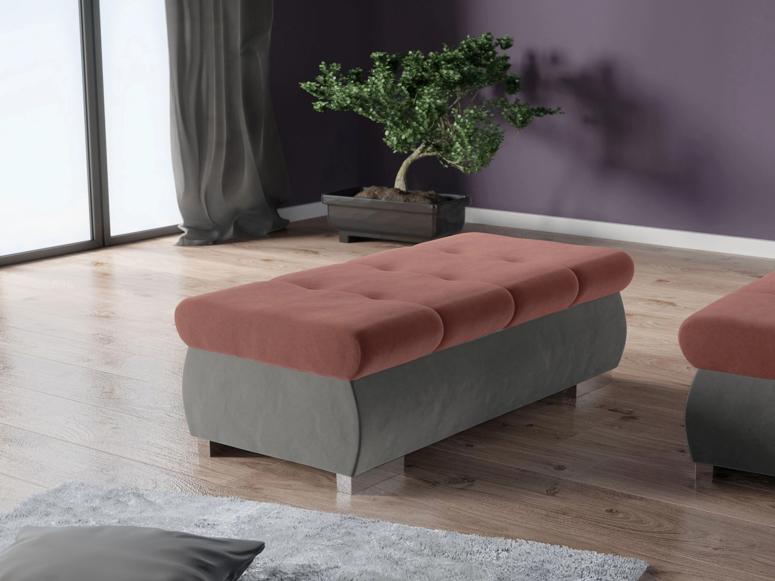 Polstret bænk Comfivo Nitor I (Magic Velvet 2217 + Magic Velvet 2258)