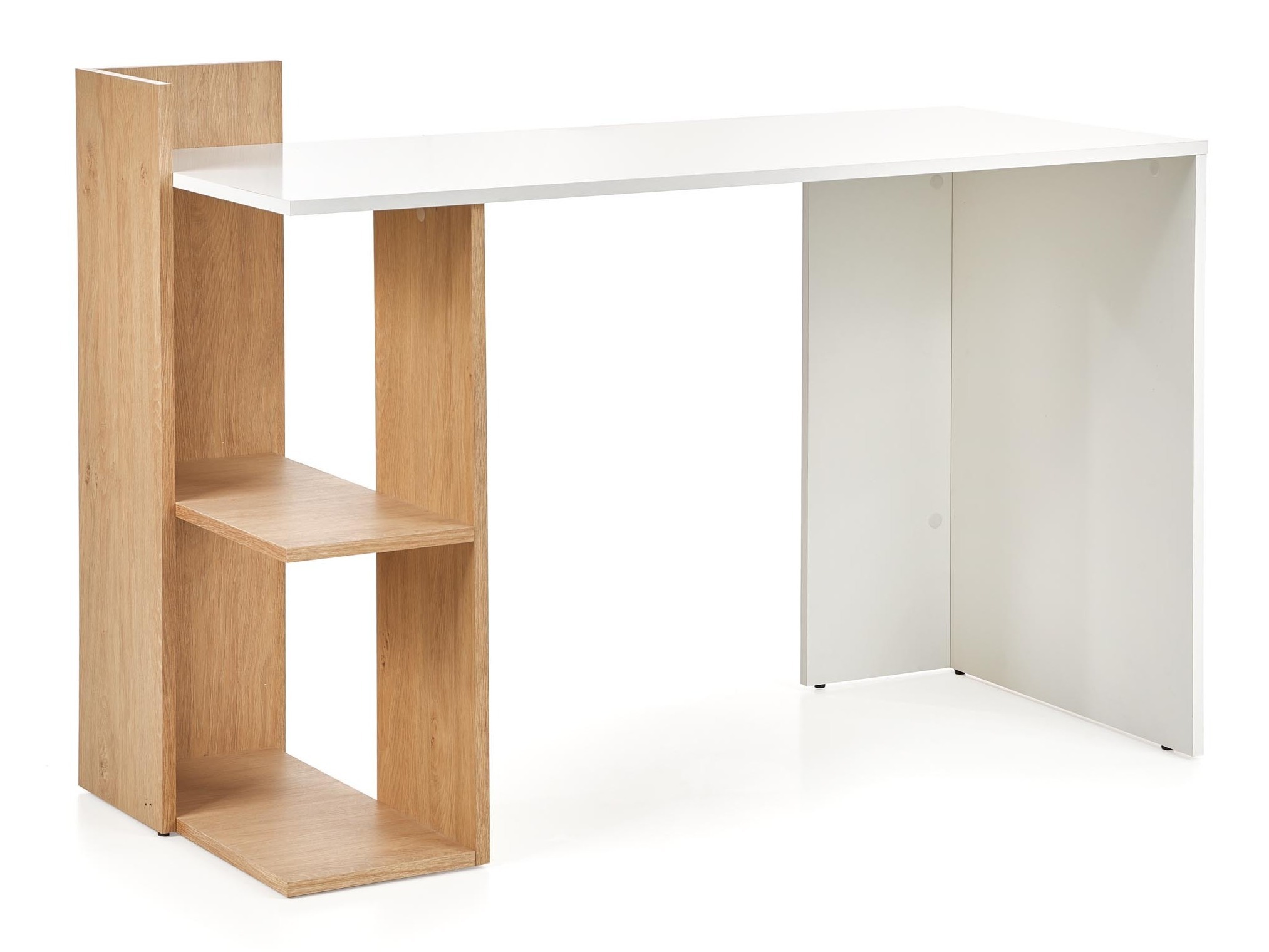 Skrivebord Houston 825 (Hvid + Gylden eg)