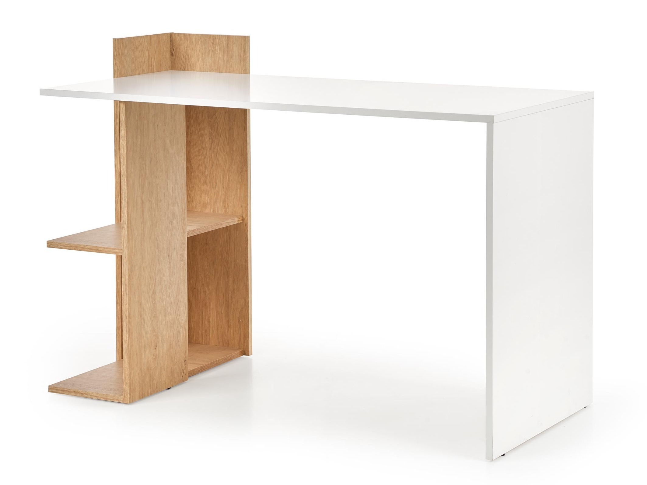 Skrivebord Houston 825 (Hvid + Gylden eg)