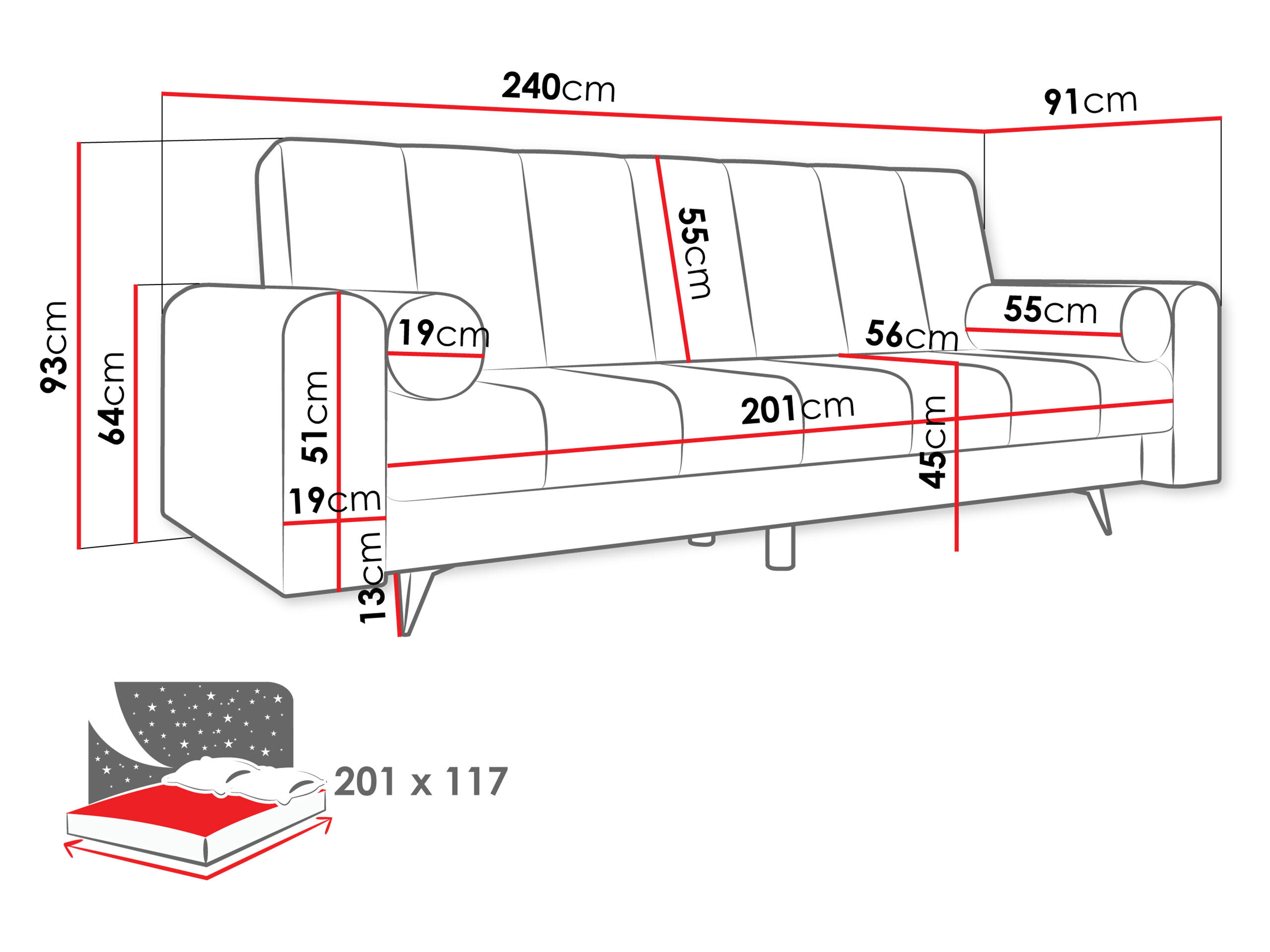 Sovesofa Comfivo Luda (Lambi 07)