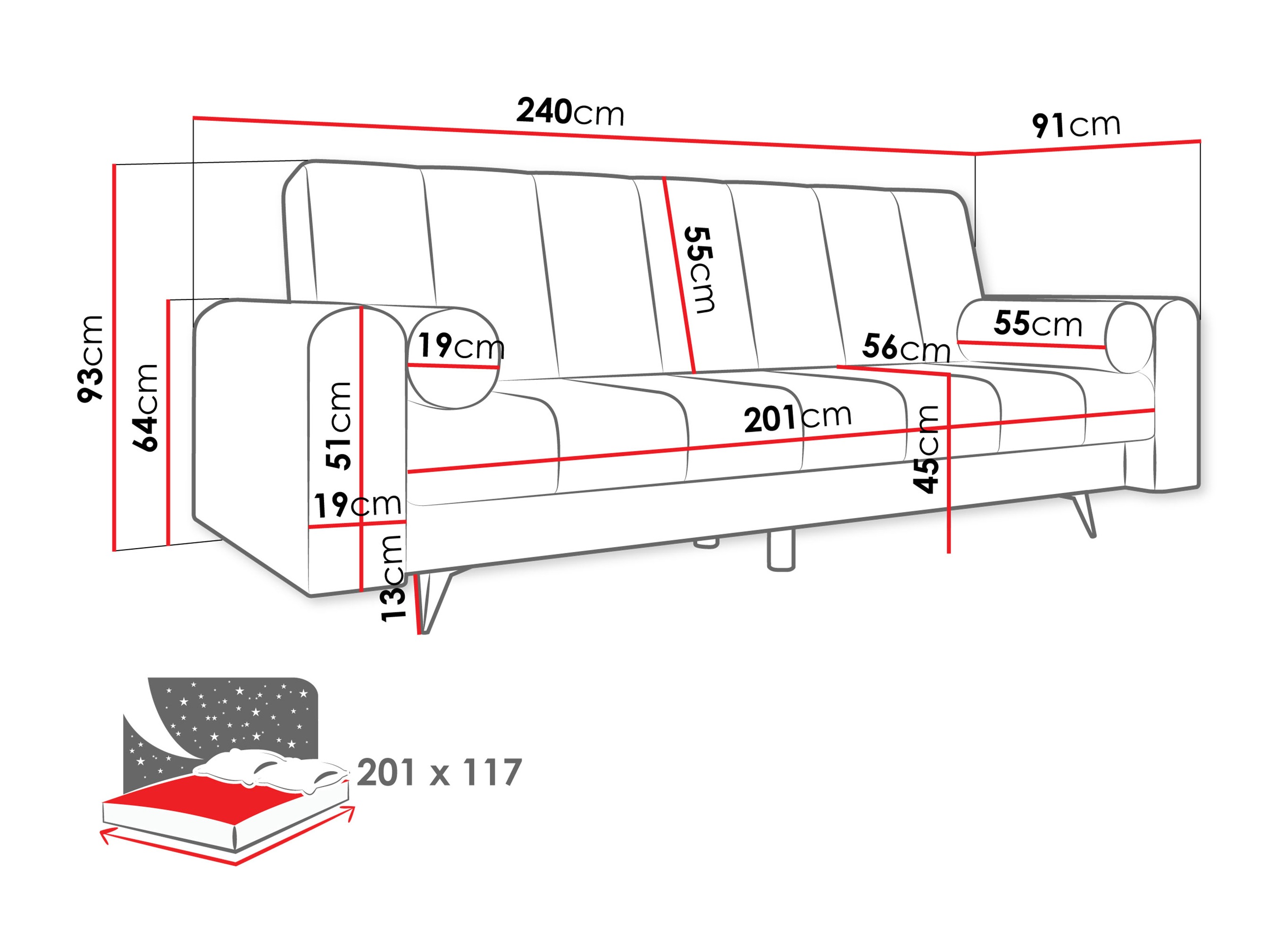 Sovesofa Comfivo Luda (Lumo 55)